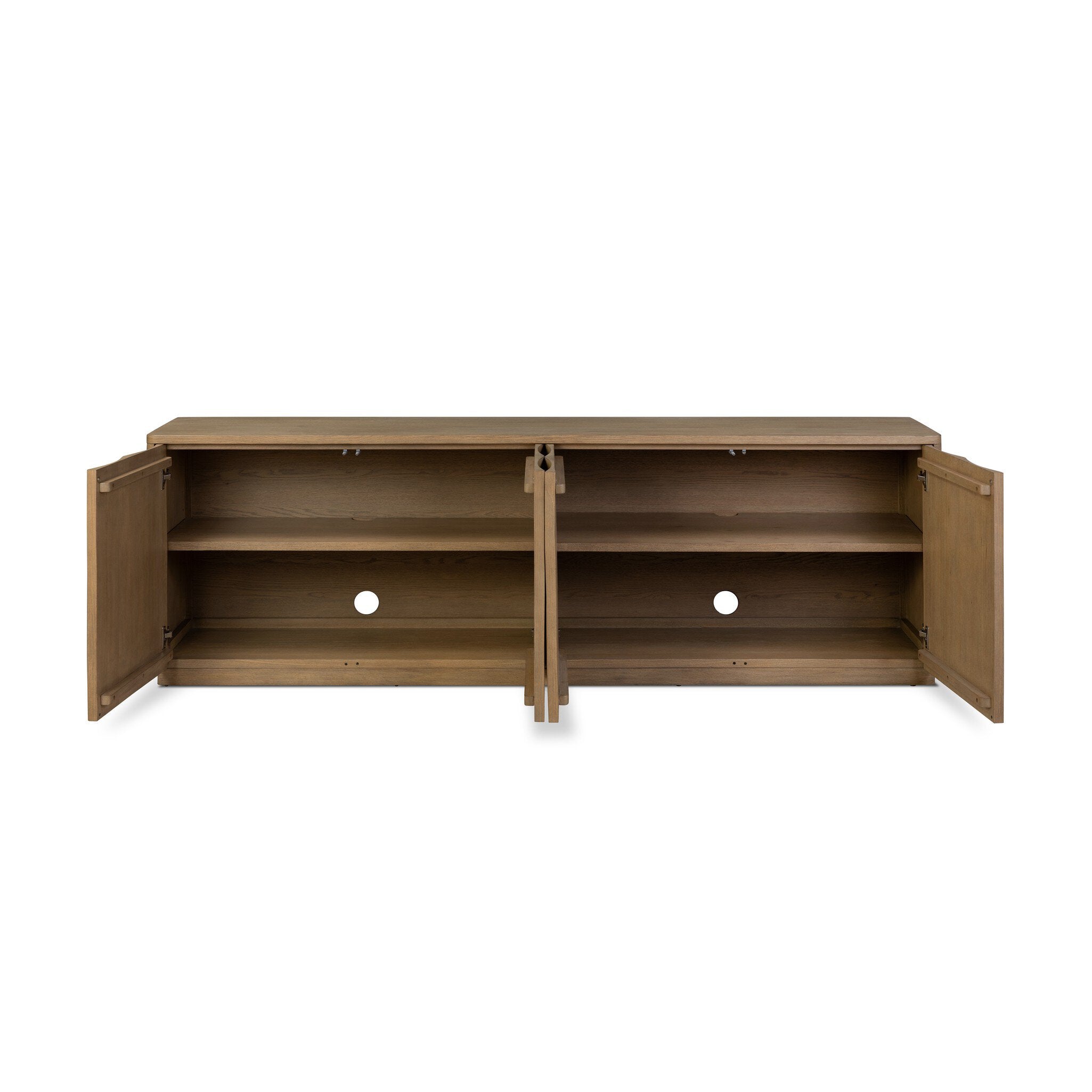 Brookhurst Media Console - Drifted Oak Veneer