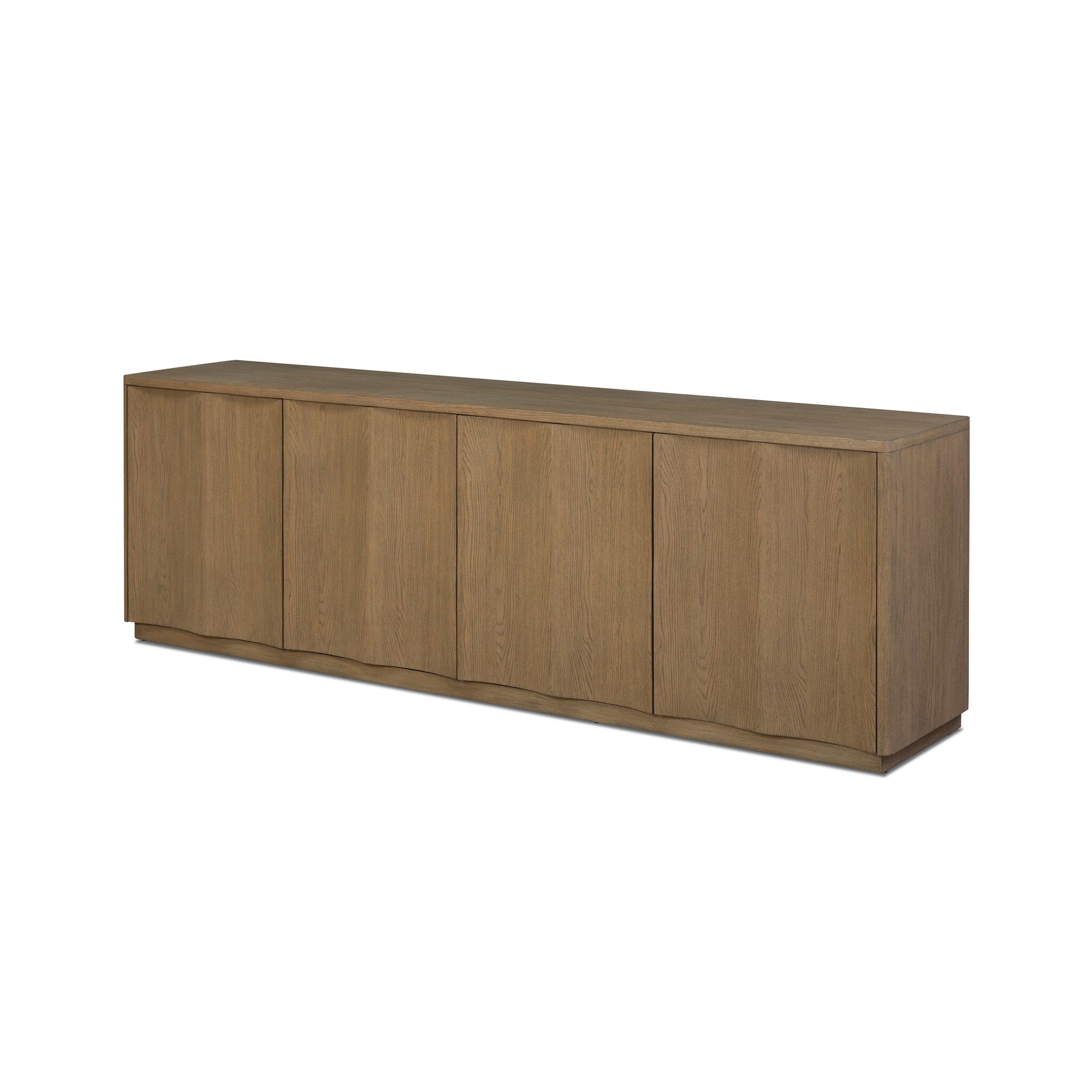 Brookhurst Media Console - Drifted Oak Veneer