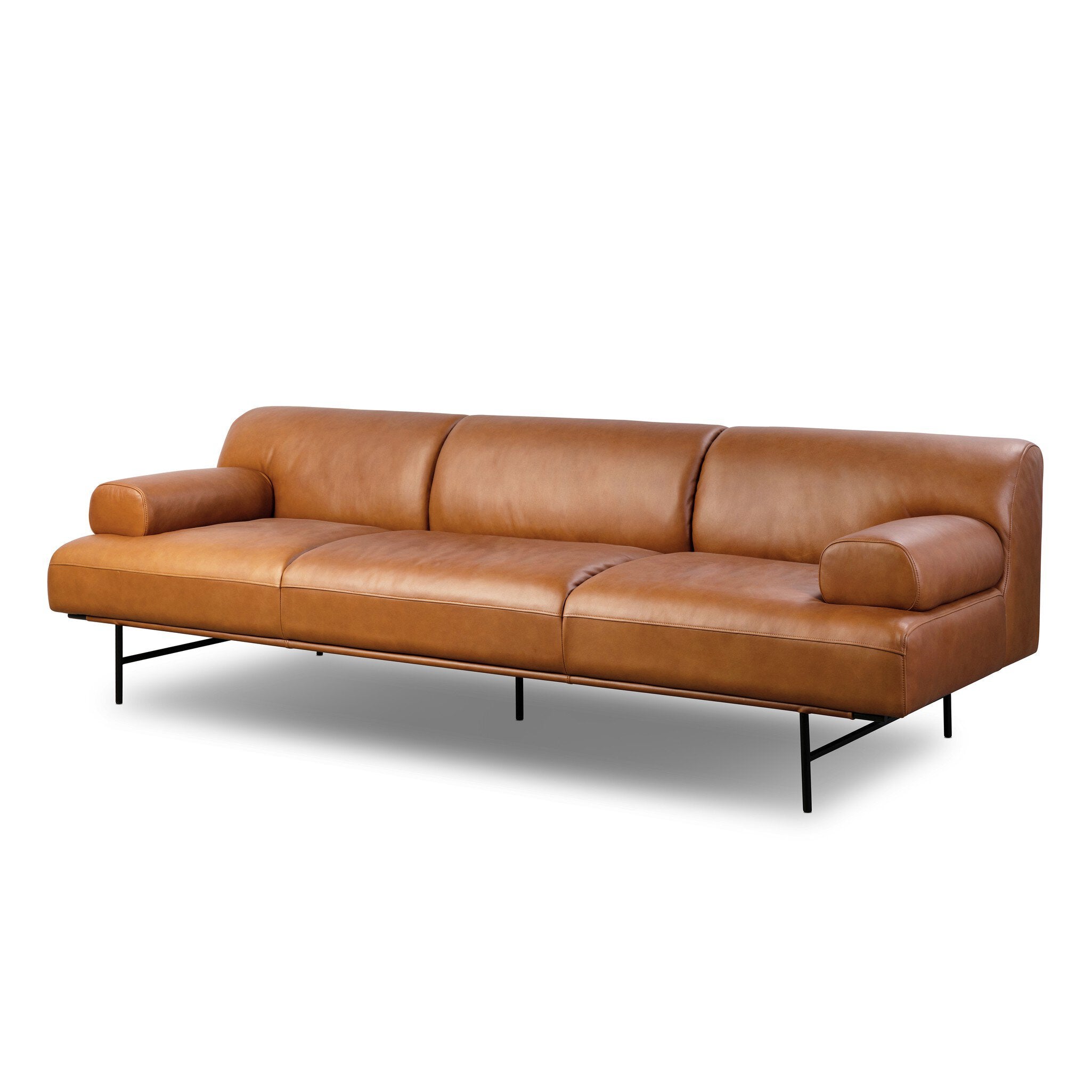 Blaine 96" Sofa - Lorento Cognac