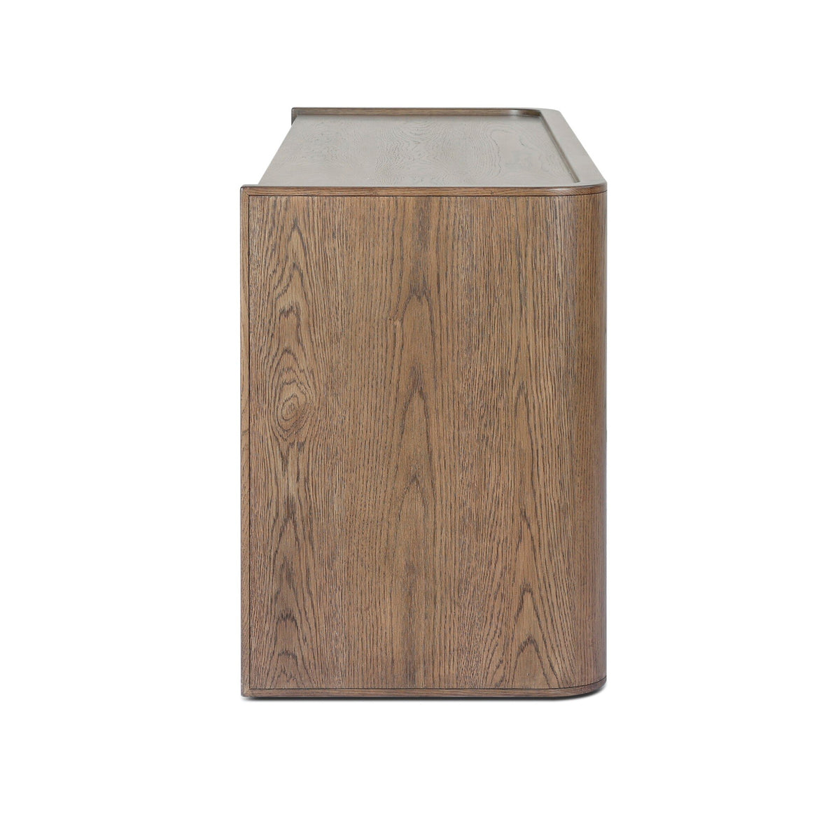 Kiran Media Console - Amber Oak Veneer by Four Hands, side view