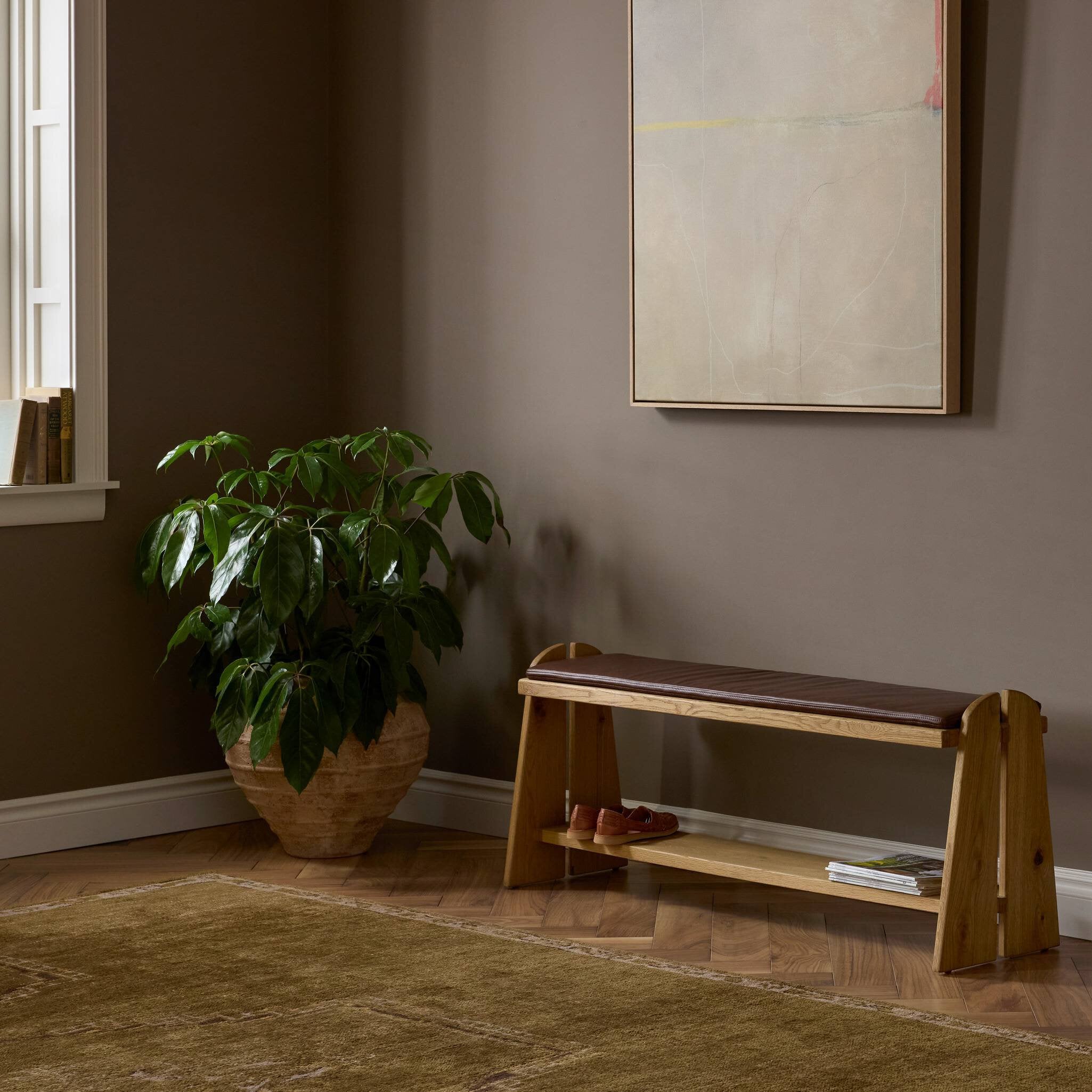Landrea Accent Bench - Havana Brown
