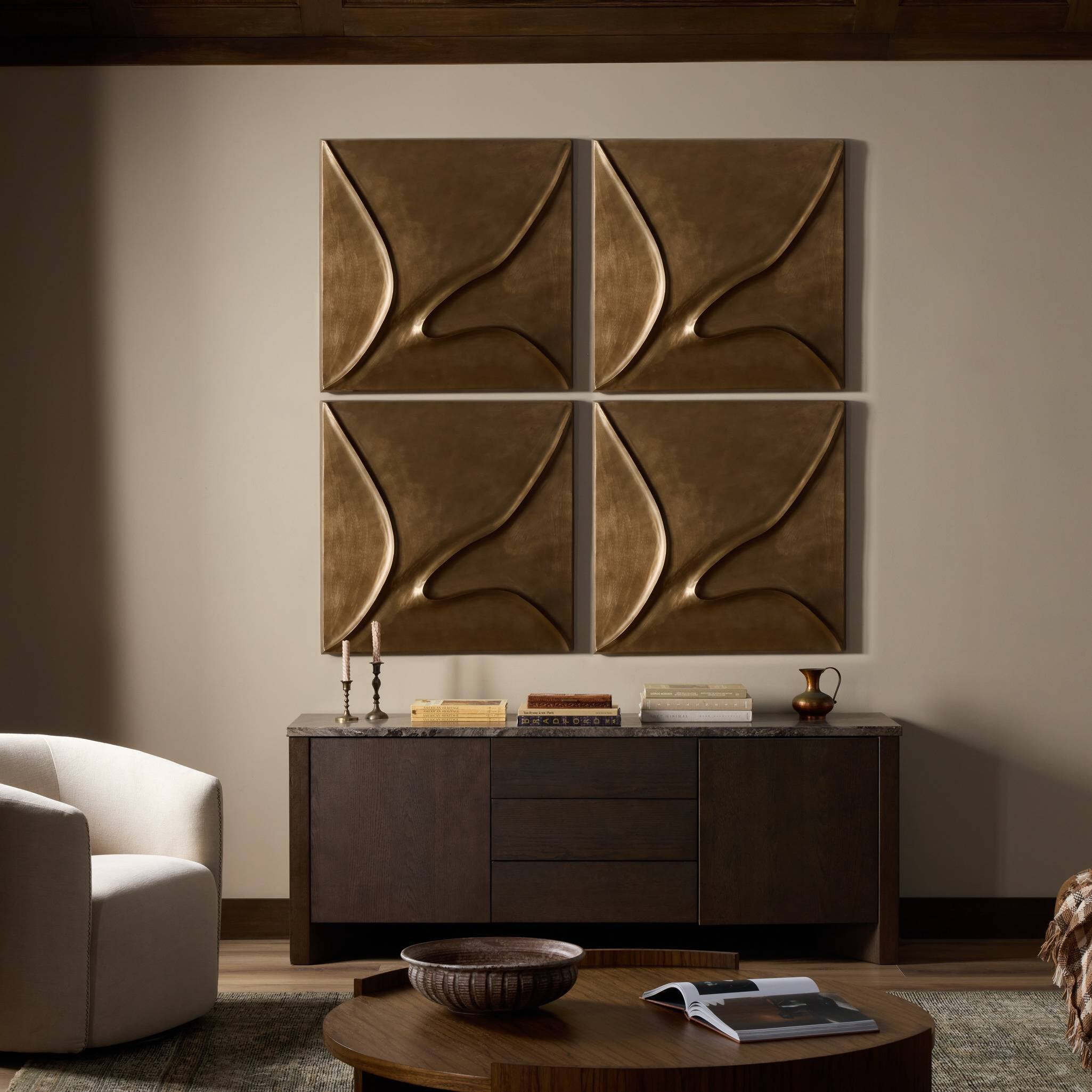 Ozias Metal Wall Panel Set - Set of 4
