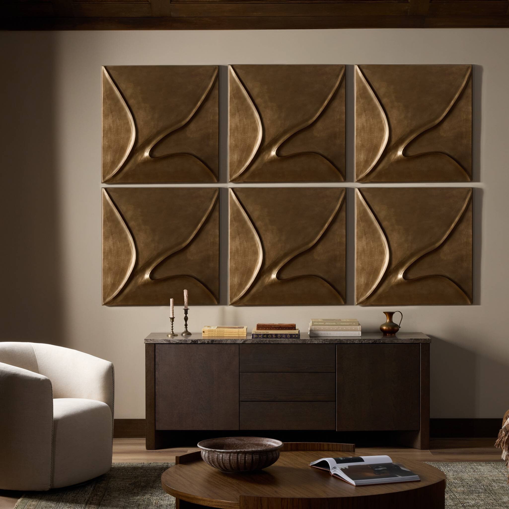 Ozias Metal Wall Panel Set - Set of 6