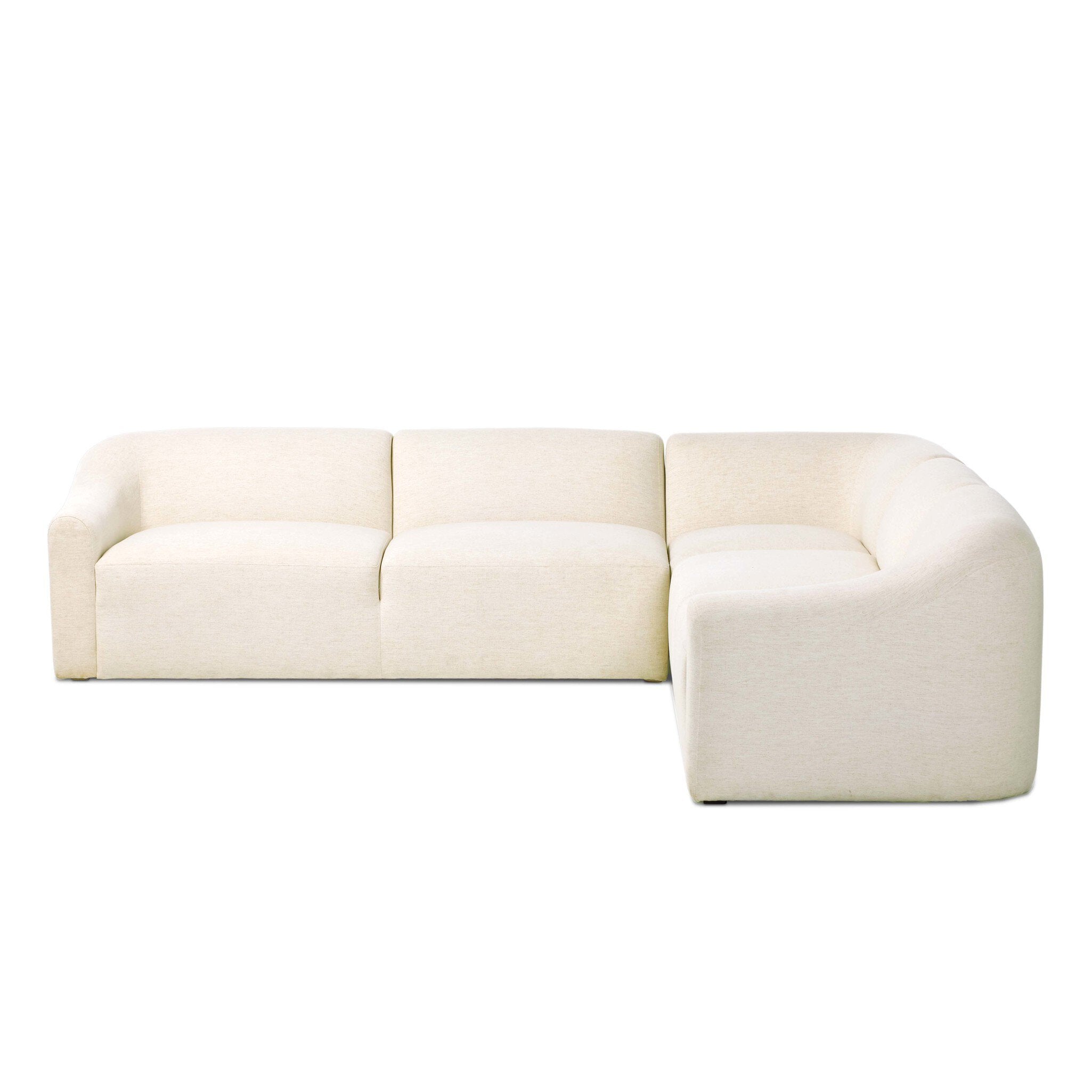 Nellie 3-Piece Sectional - Crypton Nomad Snow