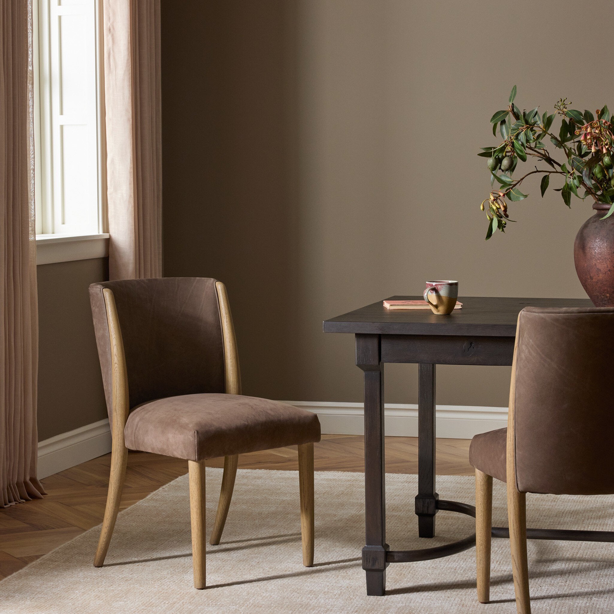 Marela Dining Chair - Nubuck Cigar