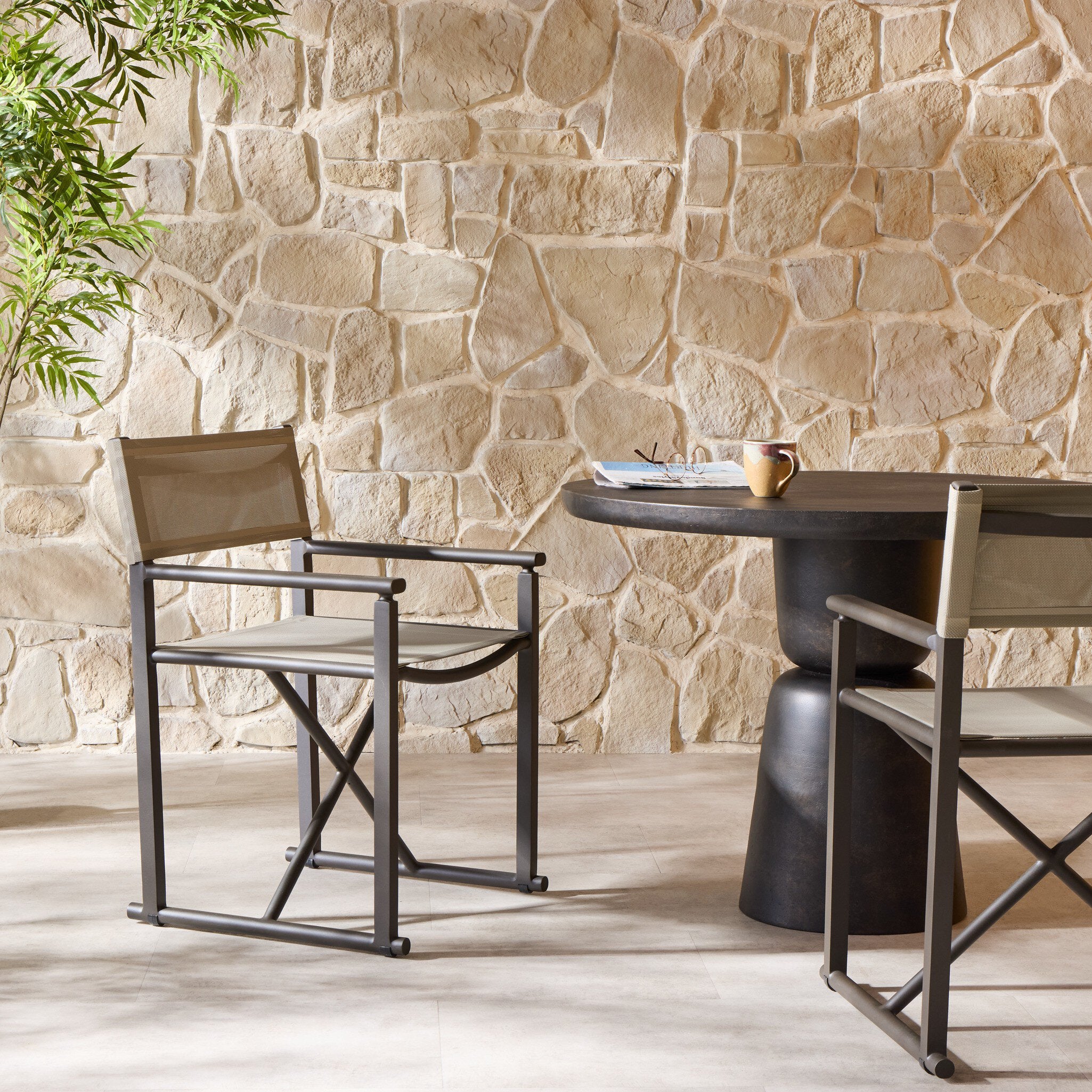Brisco Outdoor Dining Chair - Taupe Mesh