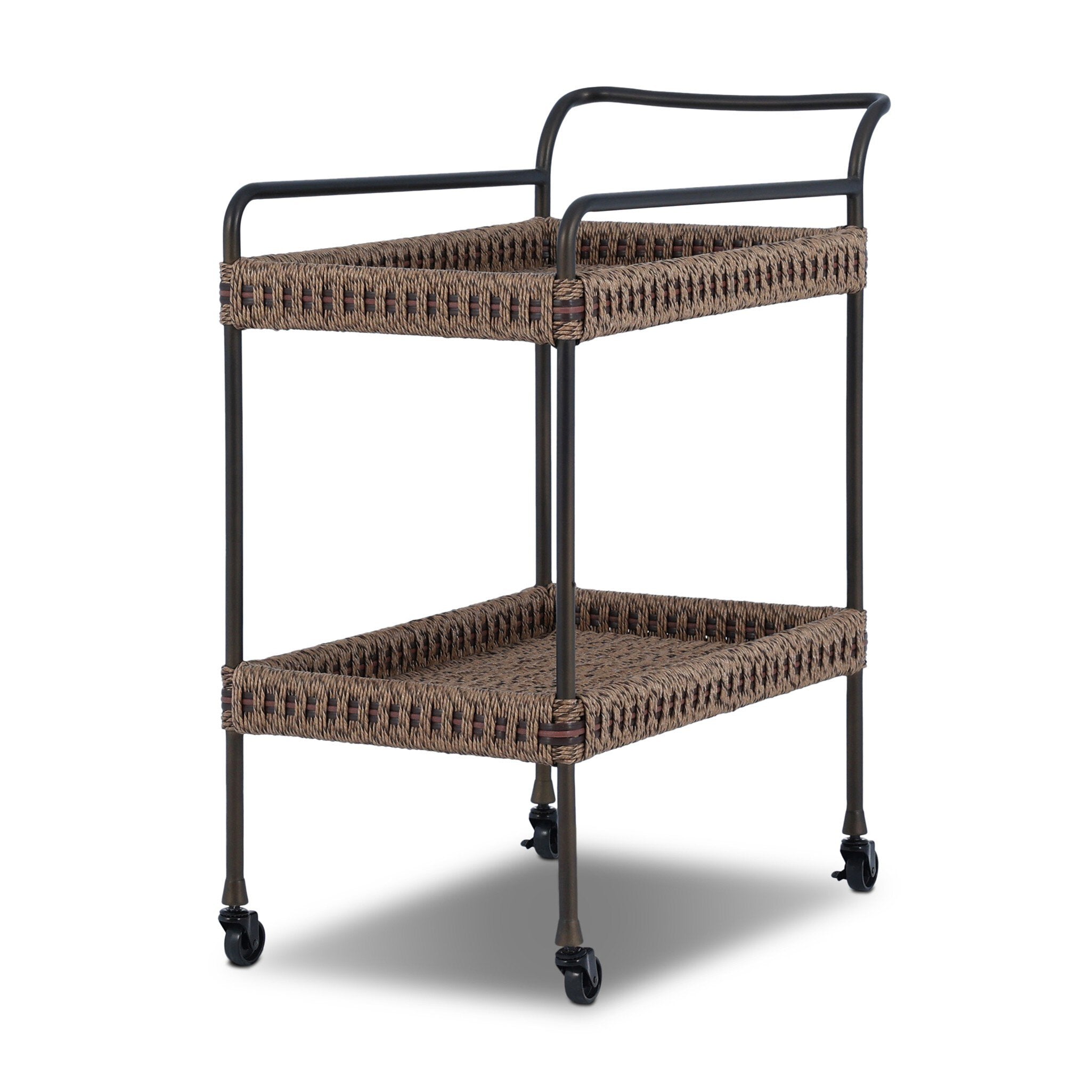 Landi Outdoor Bar Cart - Aged Bronze Steel