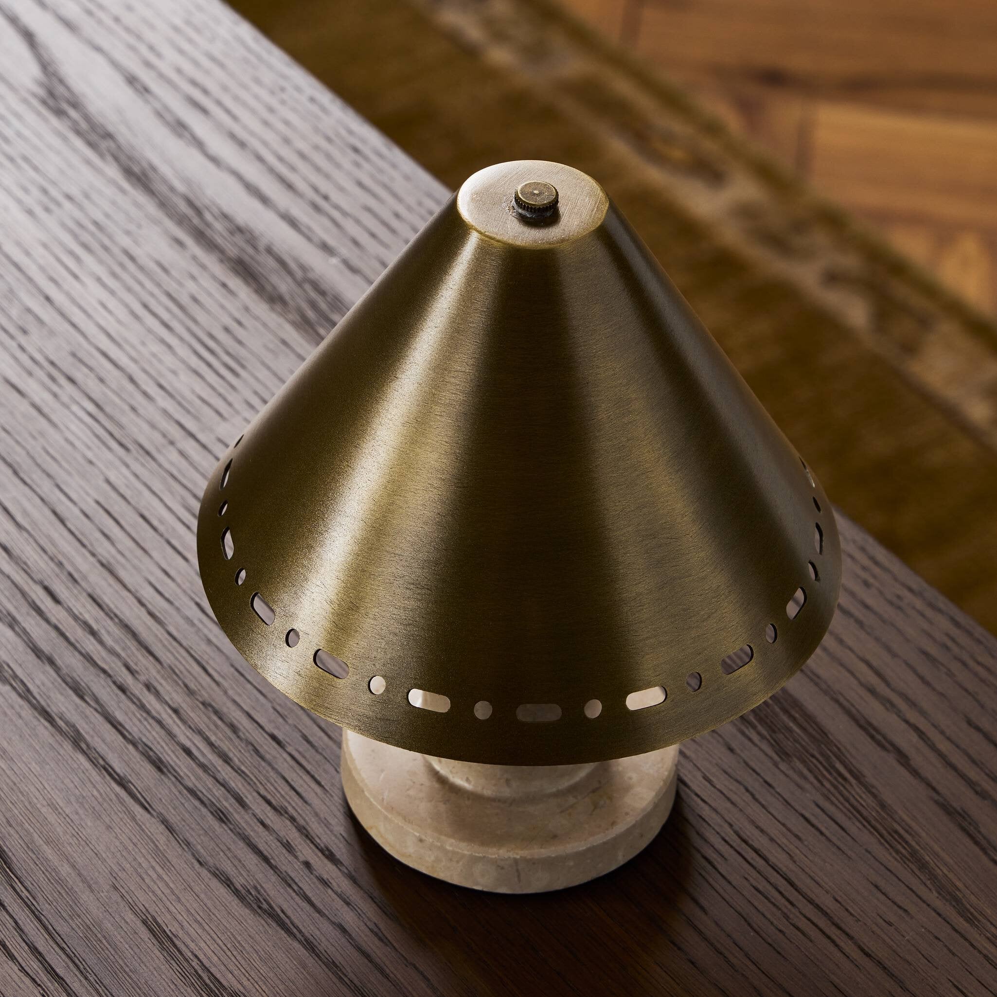 Azra Cordless Table Lamp - Cream Italian Marble
