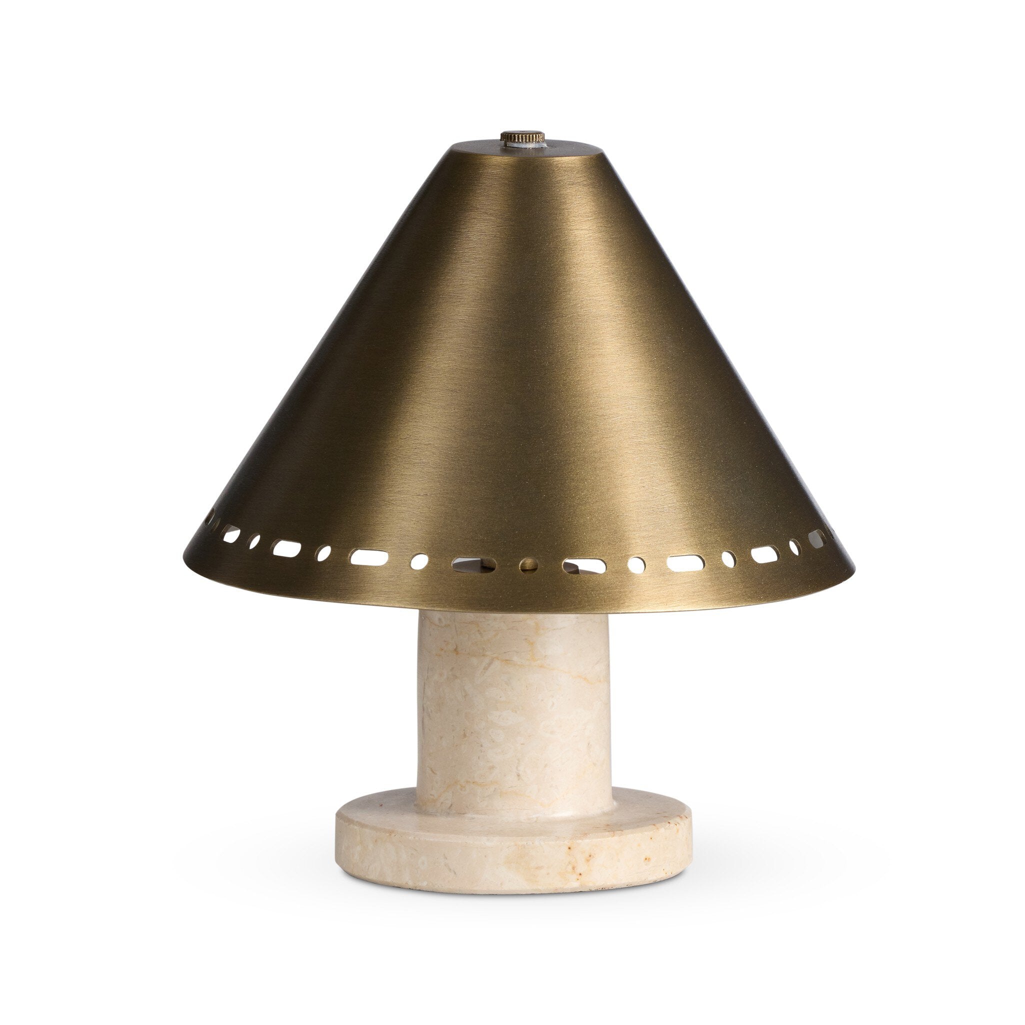 Azra Cordless Table Lamp - Cream Italian Marble