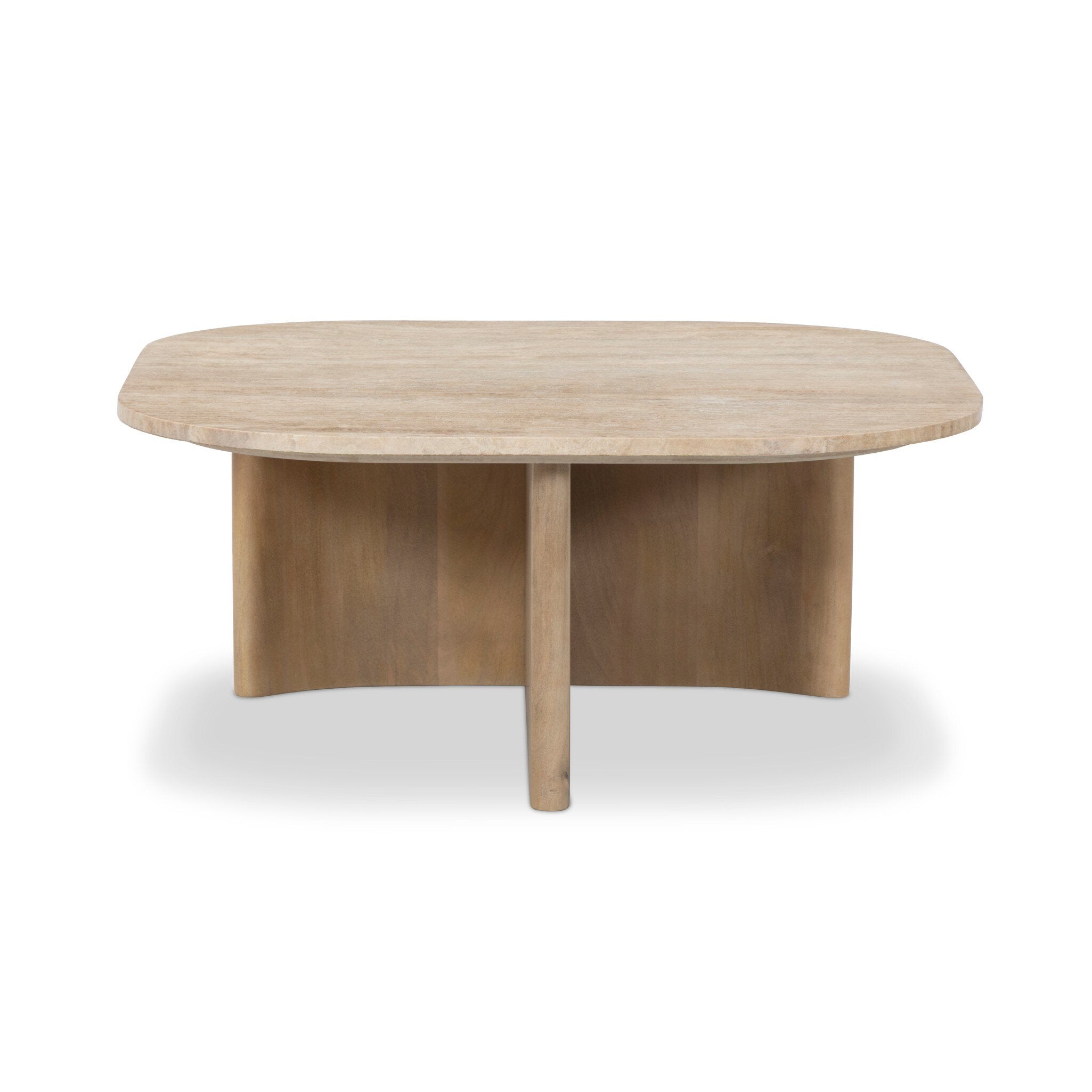 Christopher Coffee Table - Taupe Travertine
