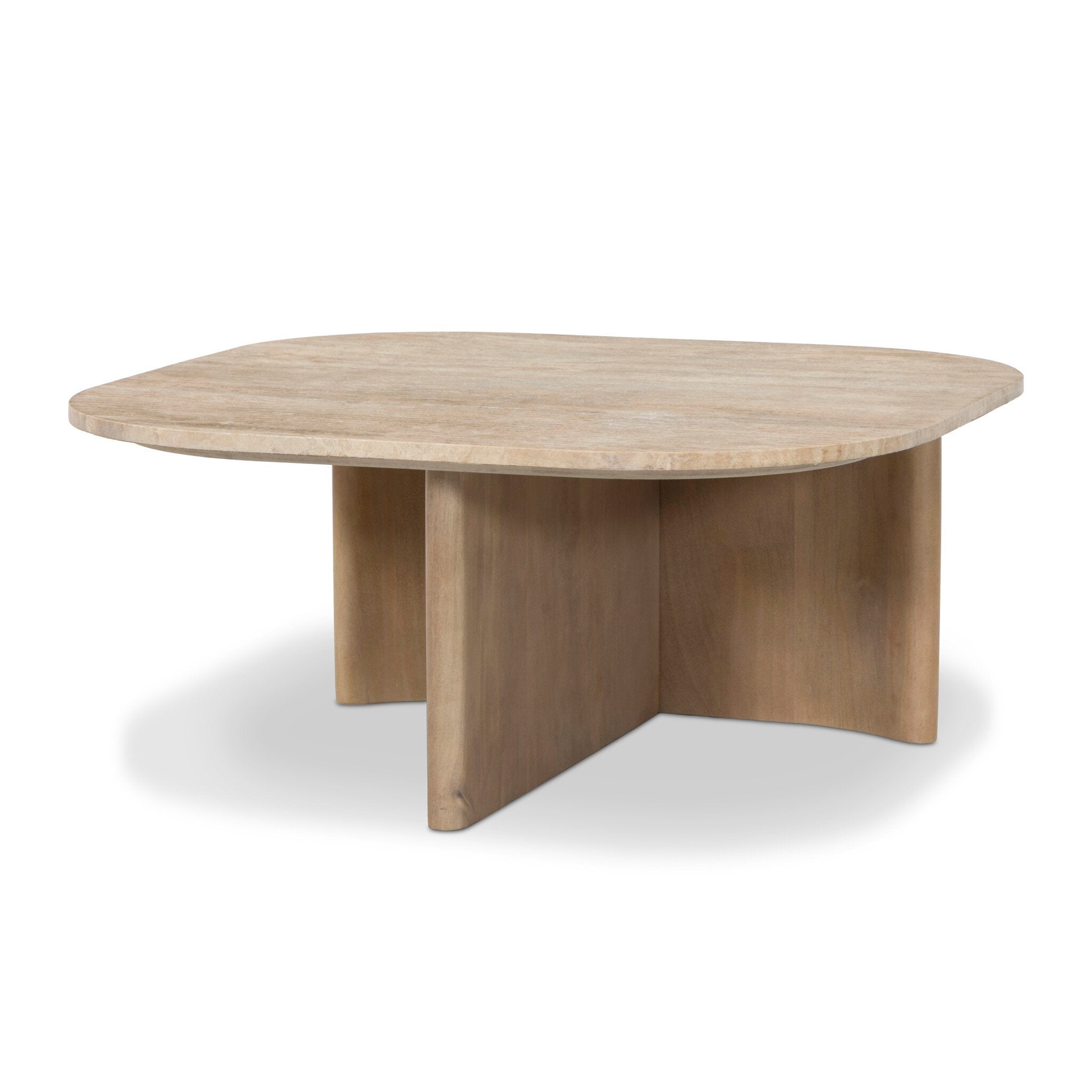 Christopher Coffee Table - Taupe Travertine