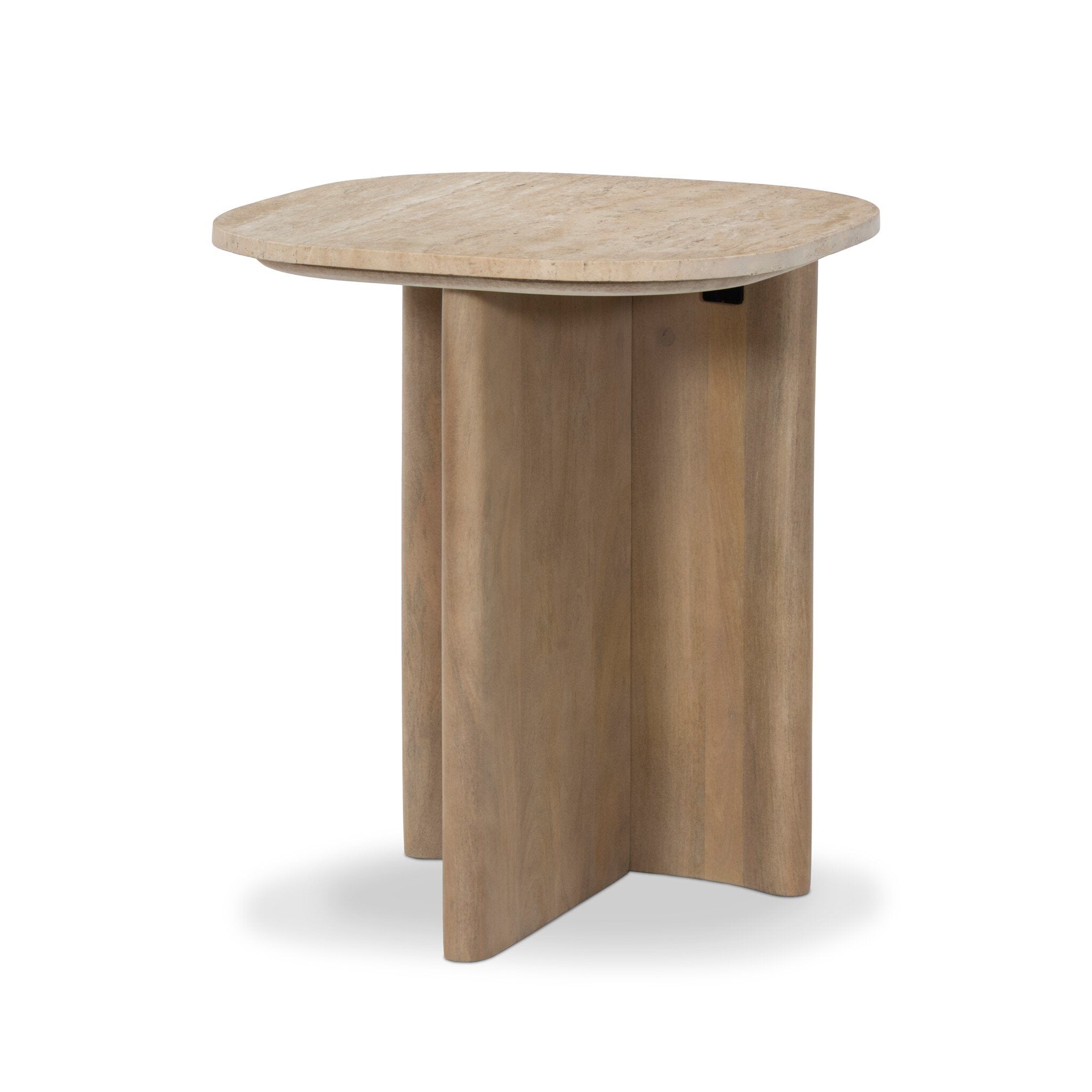 Christopher End Table - Taupe Travertine