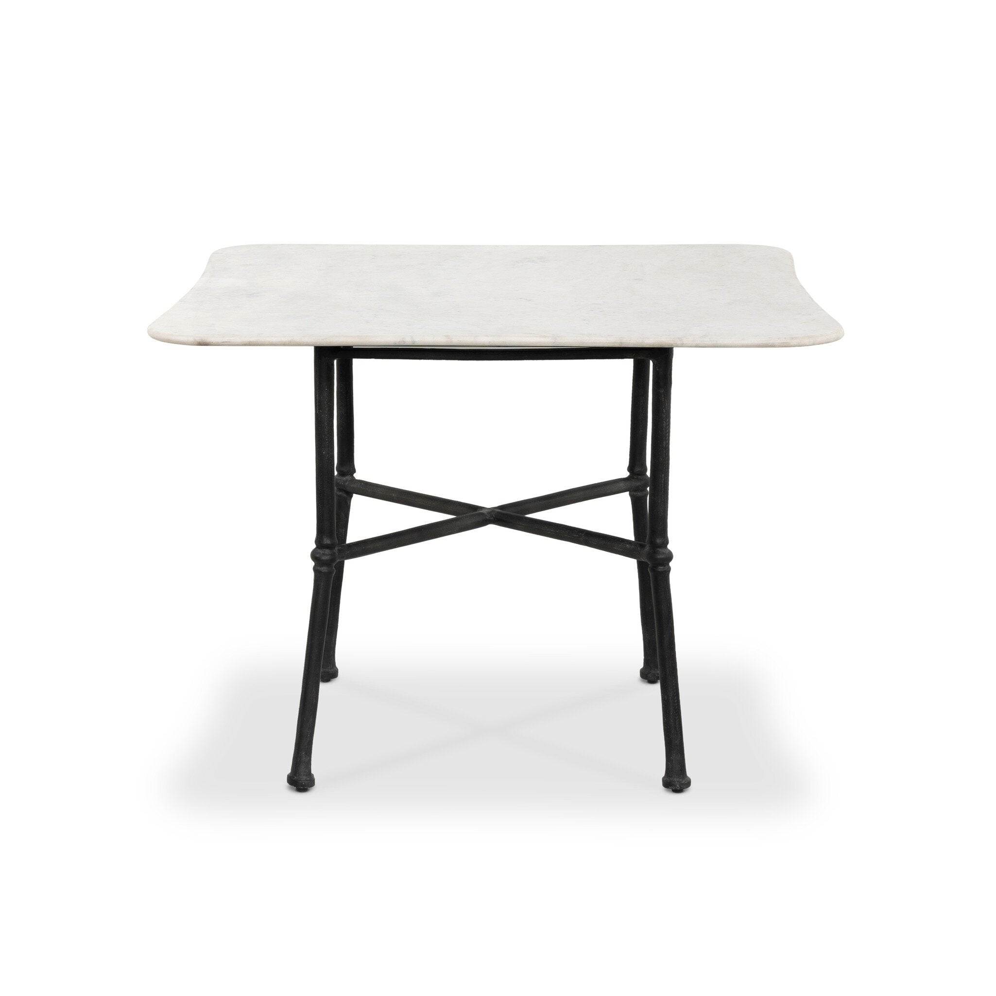 Tabitha 42" Outdoor Dining Table - Polished White Marble