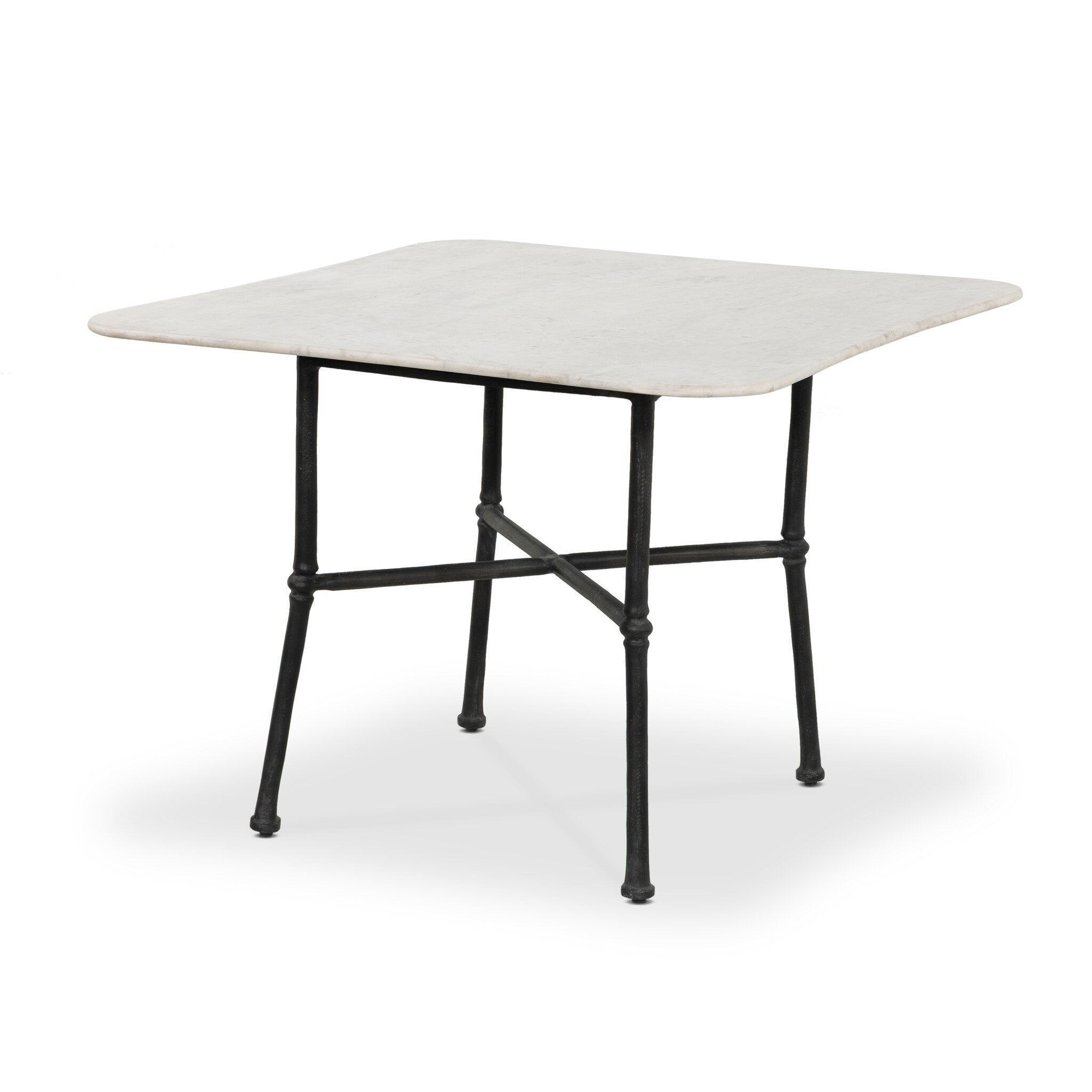 Tabitha 42" Outdoor Dining Table - Polished White Marble