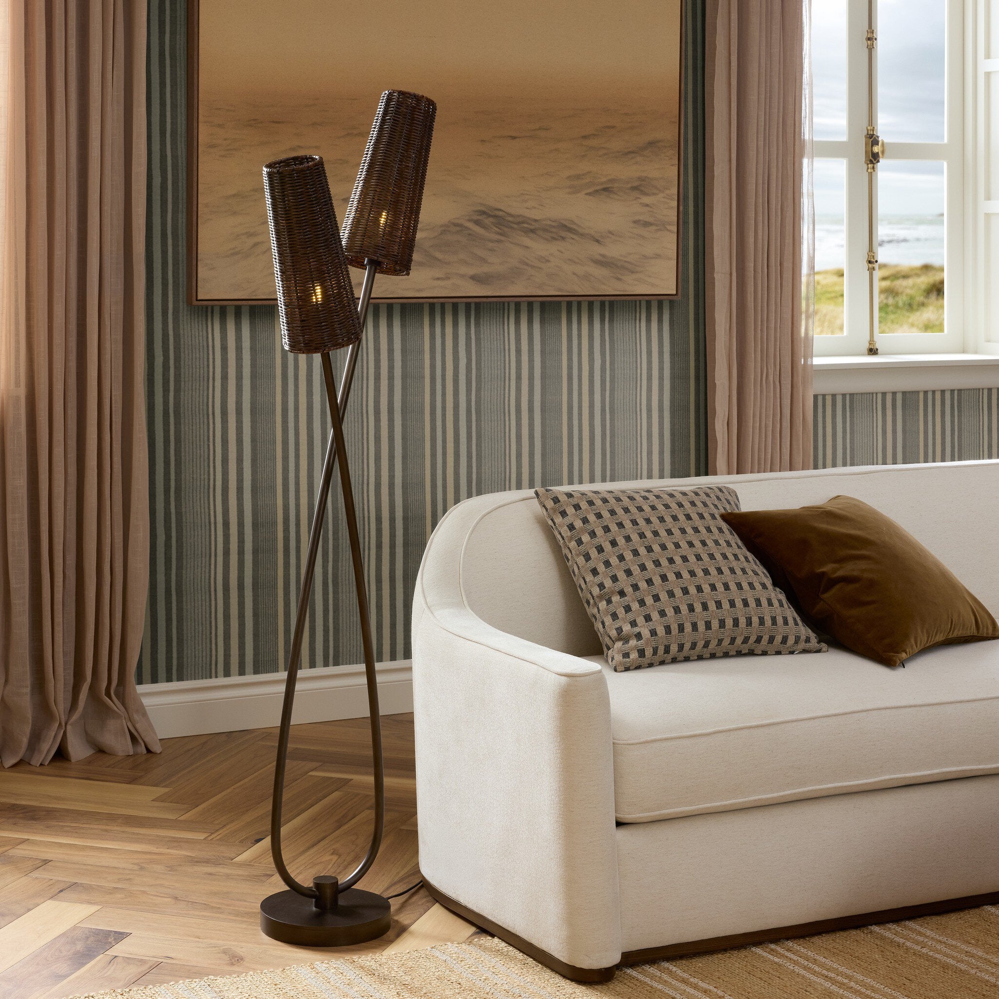 Almina Floor Lamp - Light Oil Rubbed Bronze