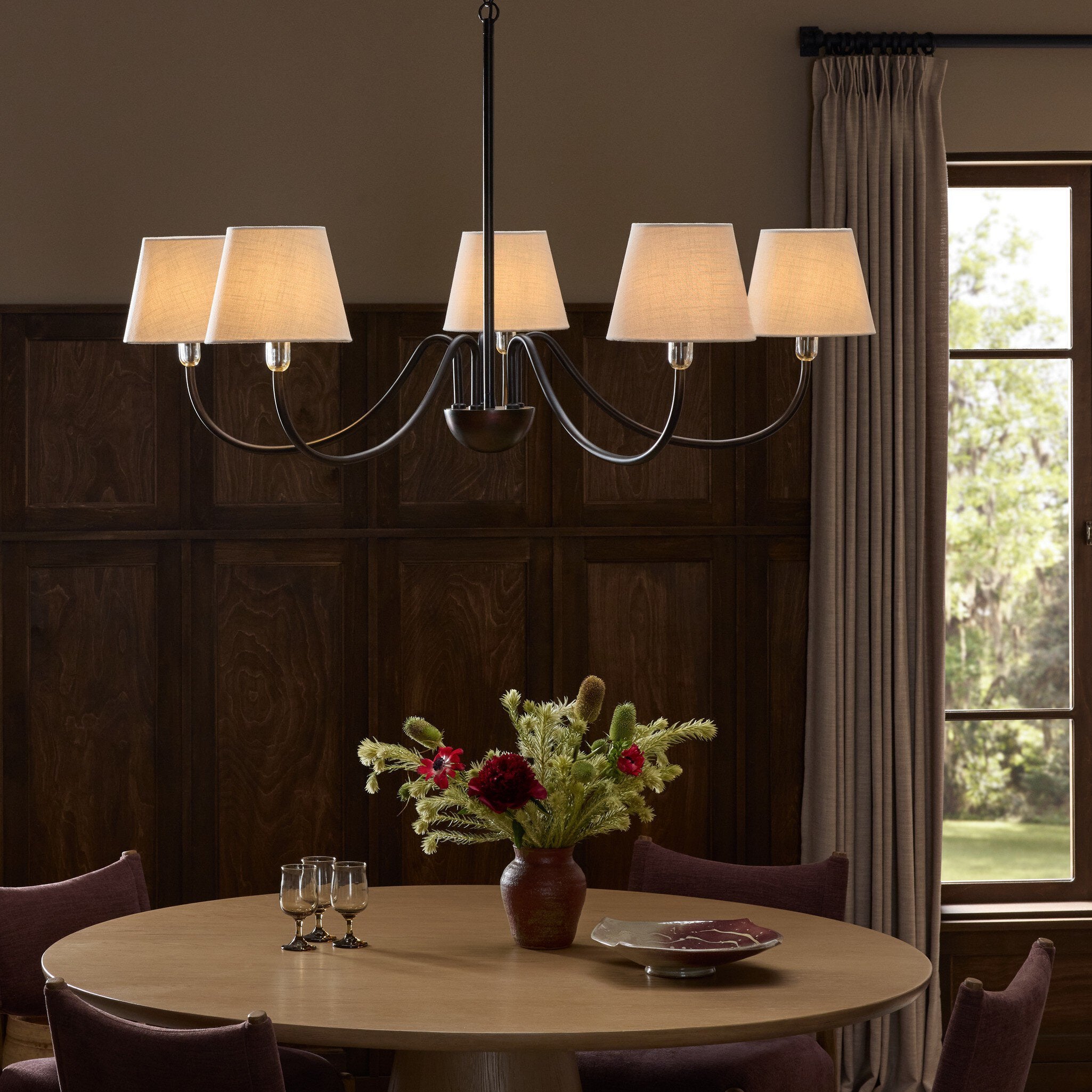 Aurine Chandelier - Dark Bronze Iron