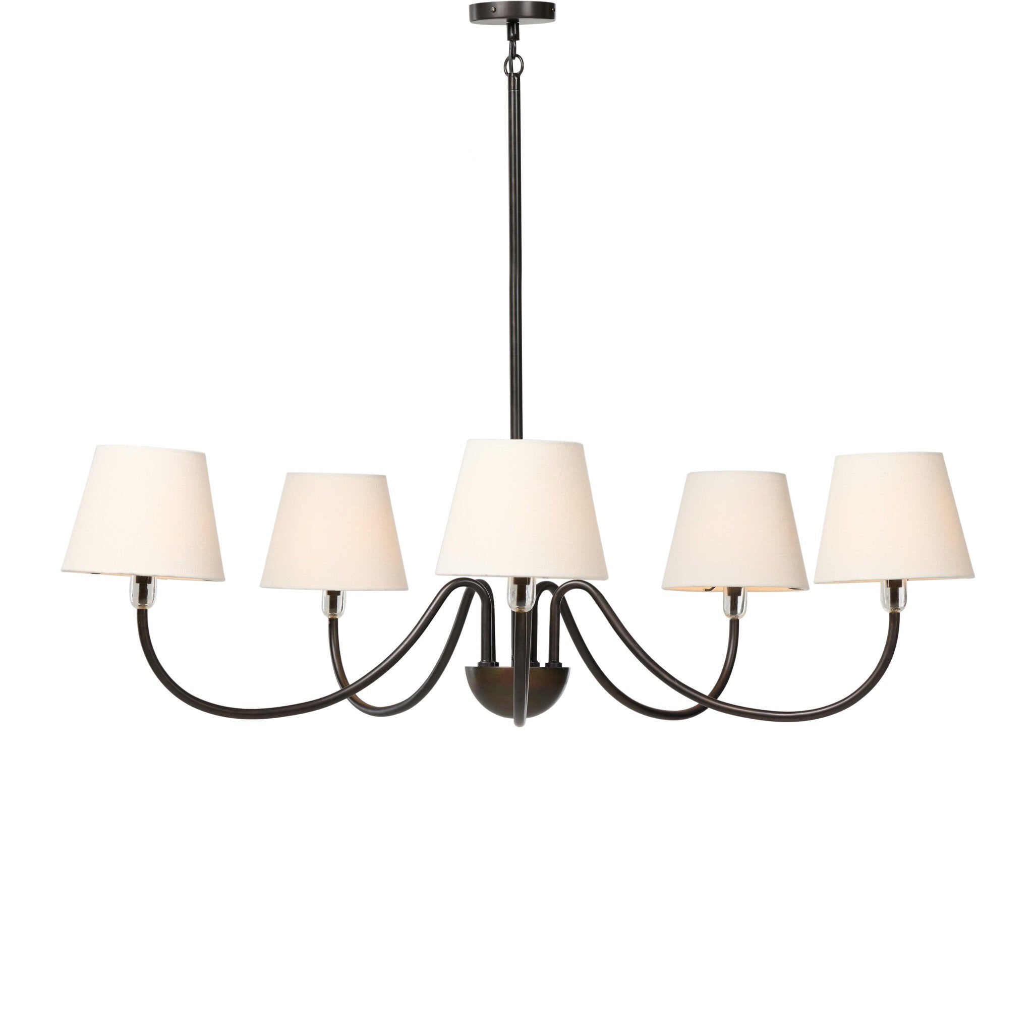 Aurine Chandelier - Dark Bronze Iron