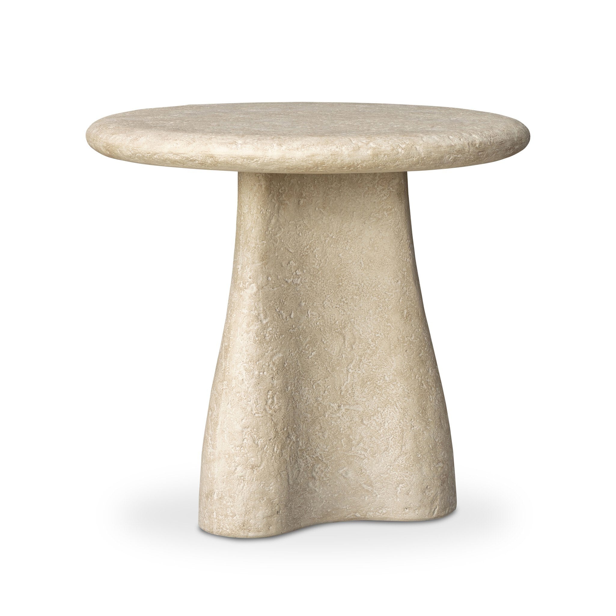 Rosso Outdoor End Table - Weathered Natural Concrete