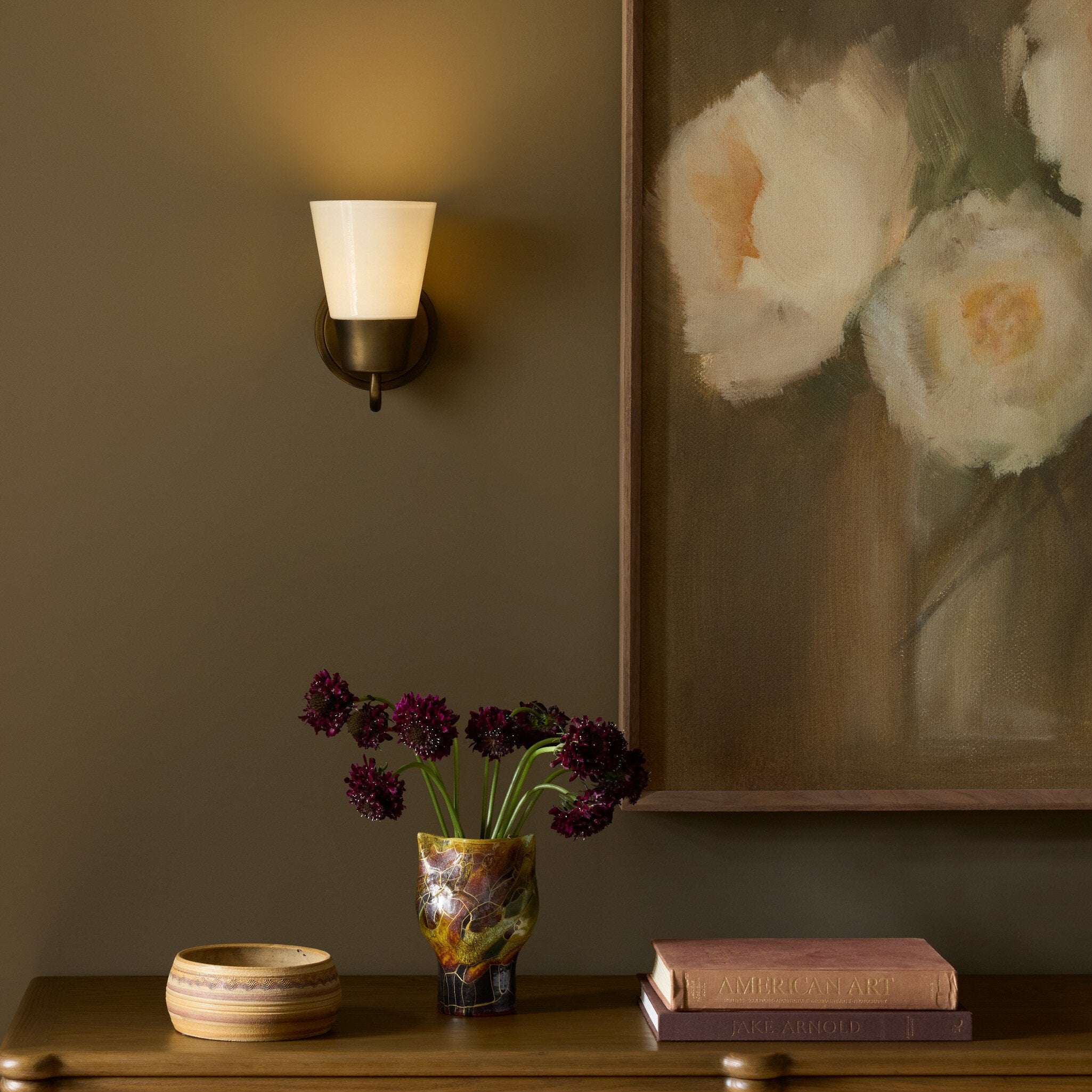 Mavis Sconce - Milk Glass