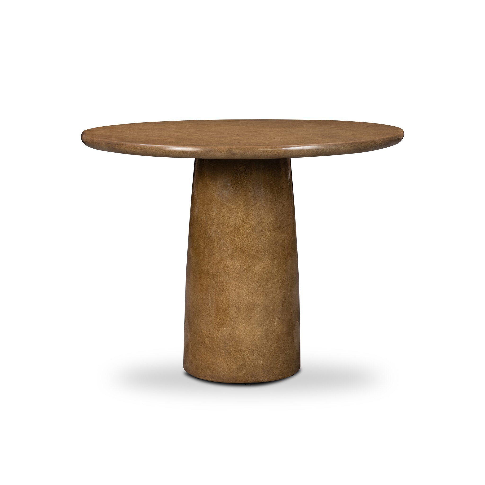 Maudlin Bistro Table - Glossy Ochre Concrete