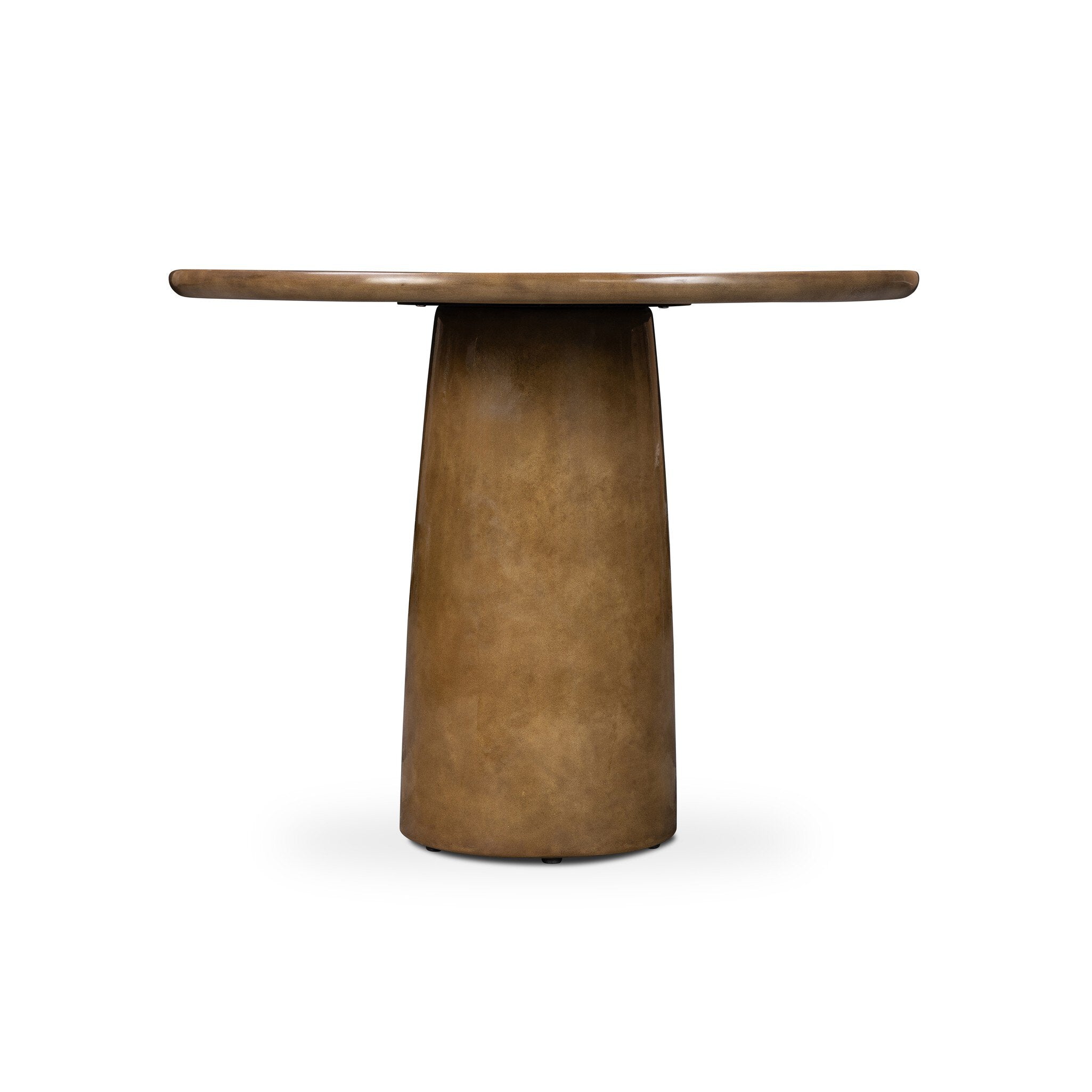 Maudlin Bistro Table - Glossy Ochre Concrete