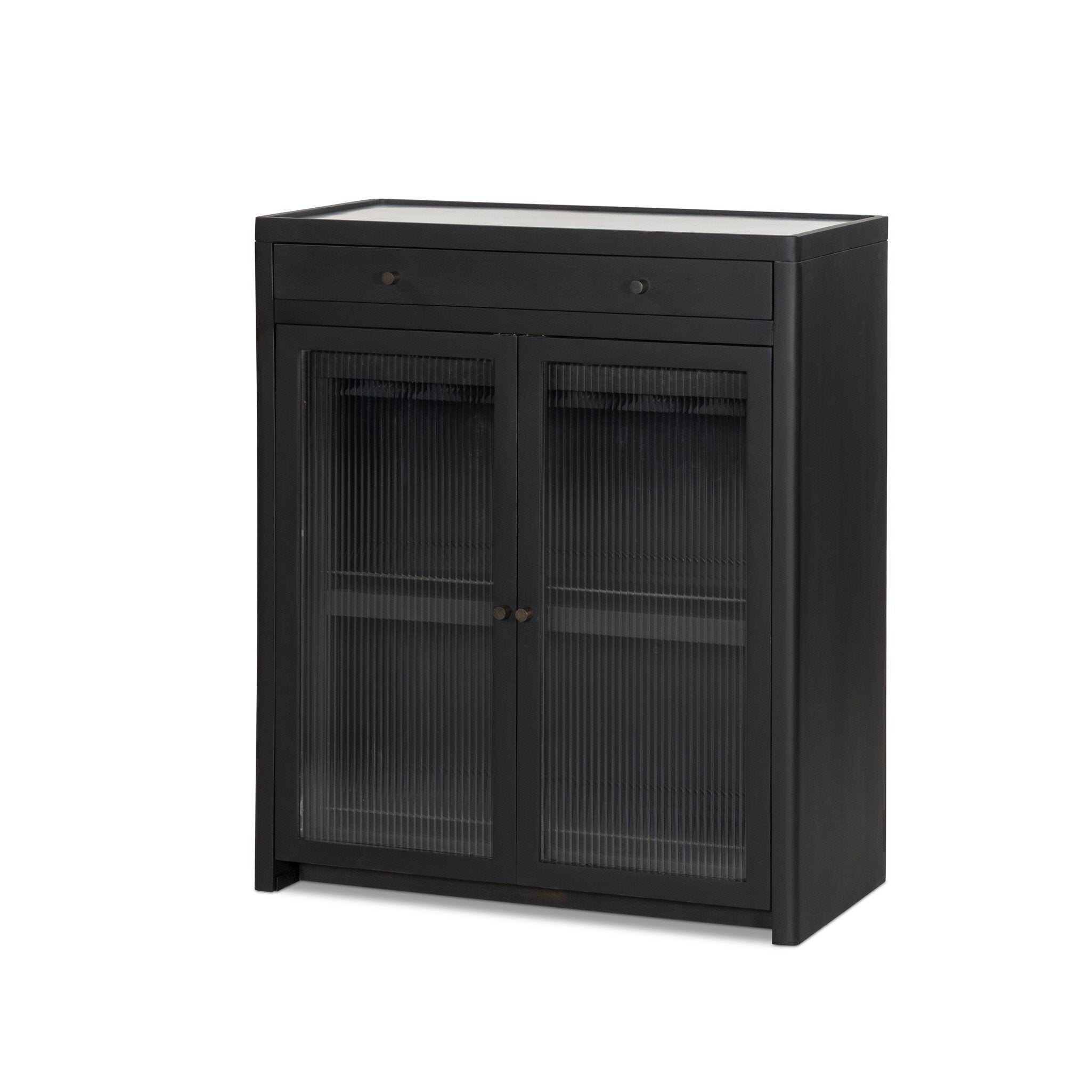 Santiago Bar Cabinet - Smoked Black Mango
