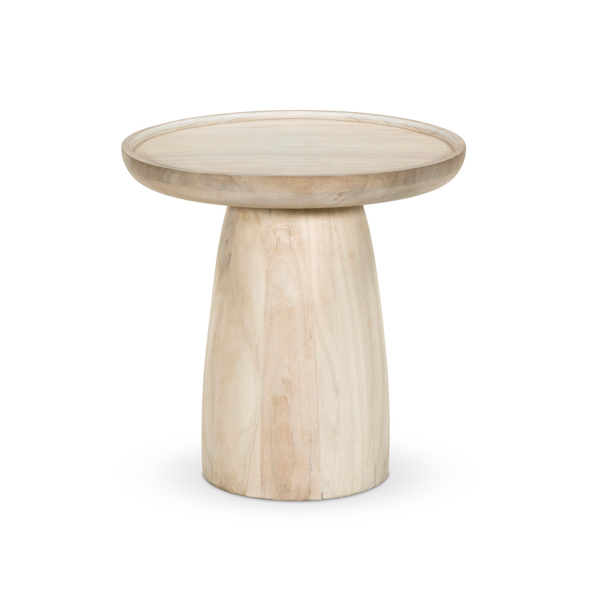 Evara End Table - Natural White Neem