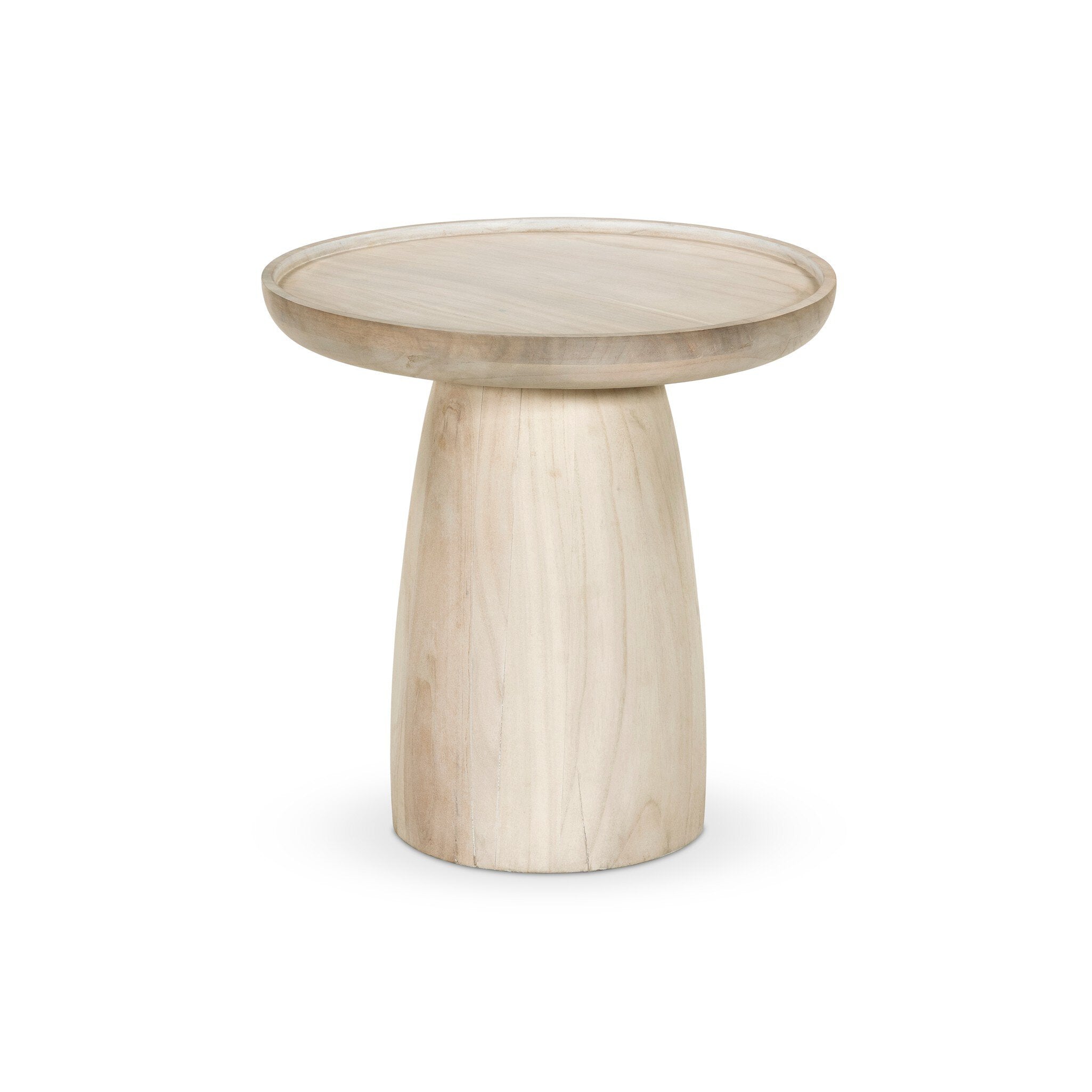 Evara End Table - Natural White Neem