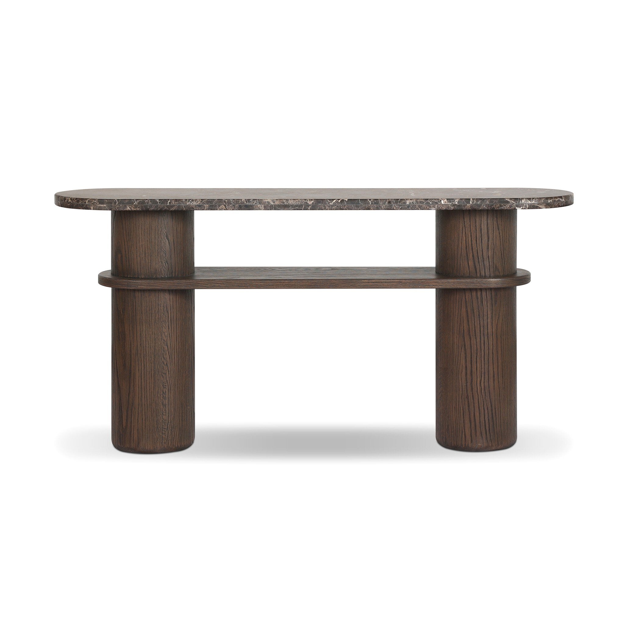 Serova Console Table - Dark Honed Emperador Marble