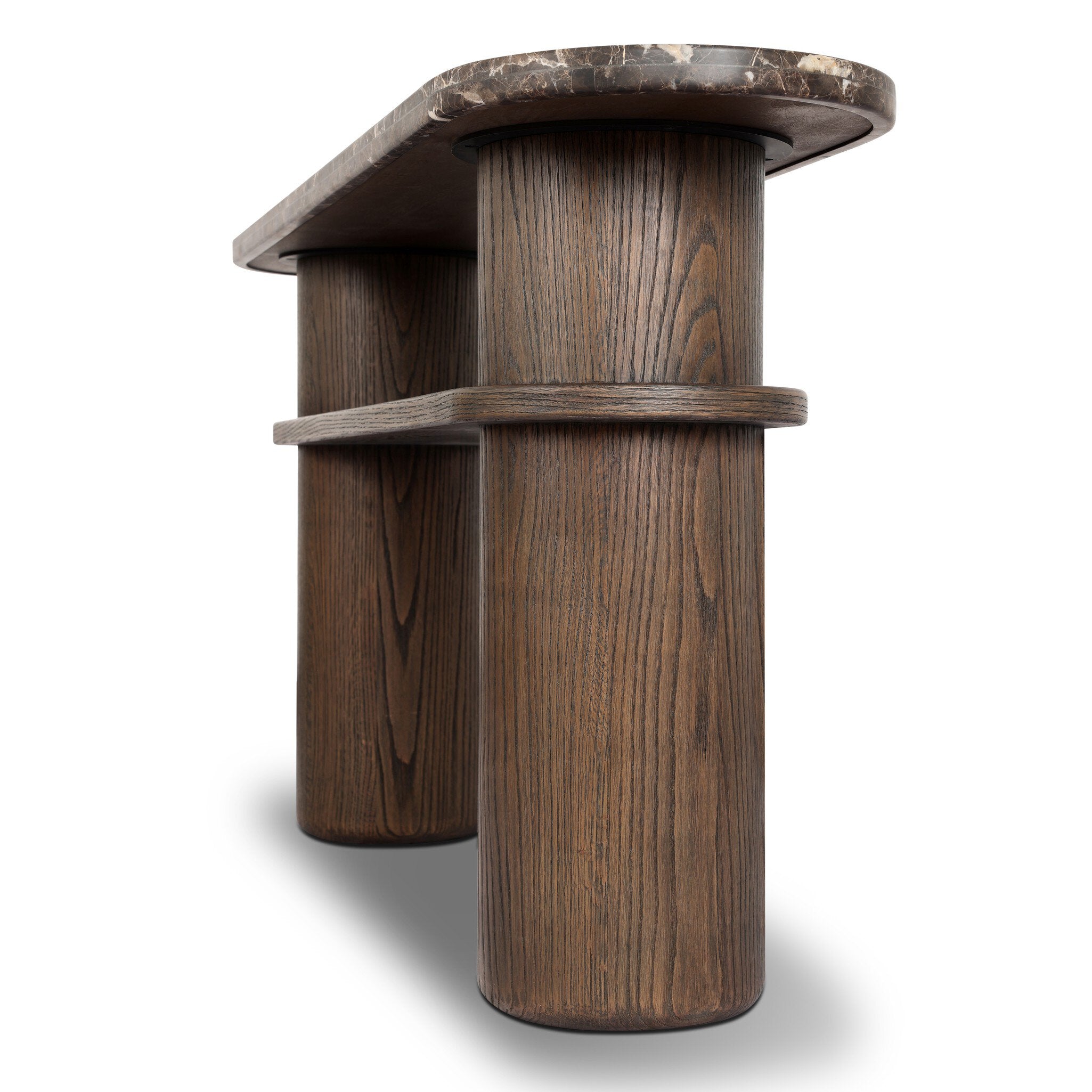 Serova Console Table - Dark Honed Emperador Marble