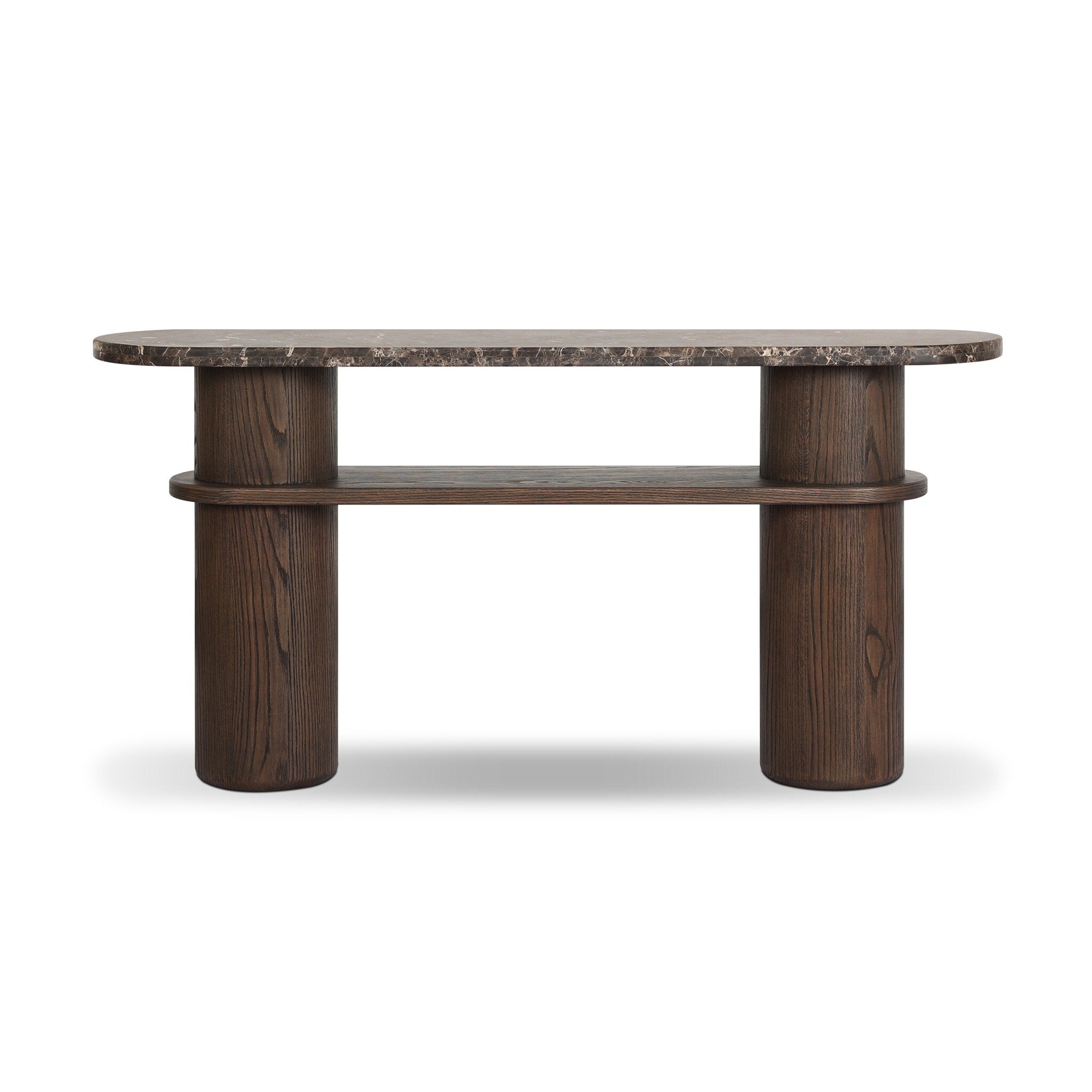 Serova Console Table - Dark Honed Emperador Marble