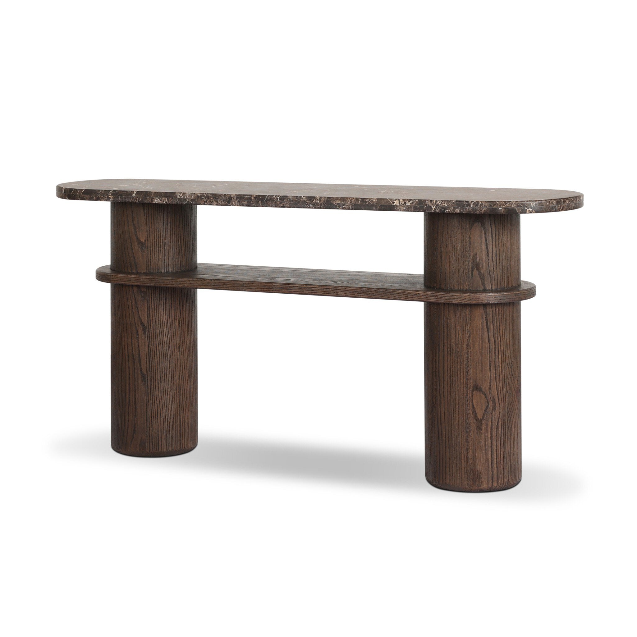 Serova Console Table - Dark Honed Emperador Marble