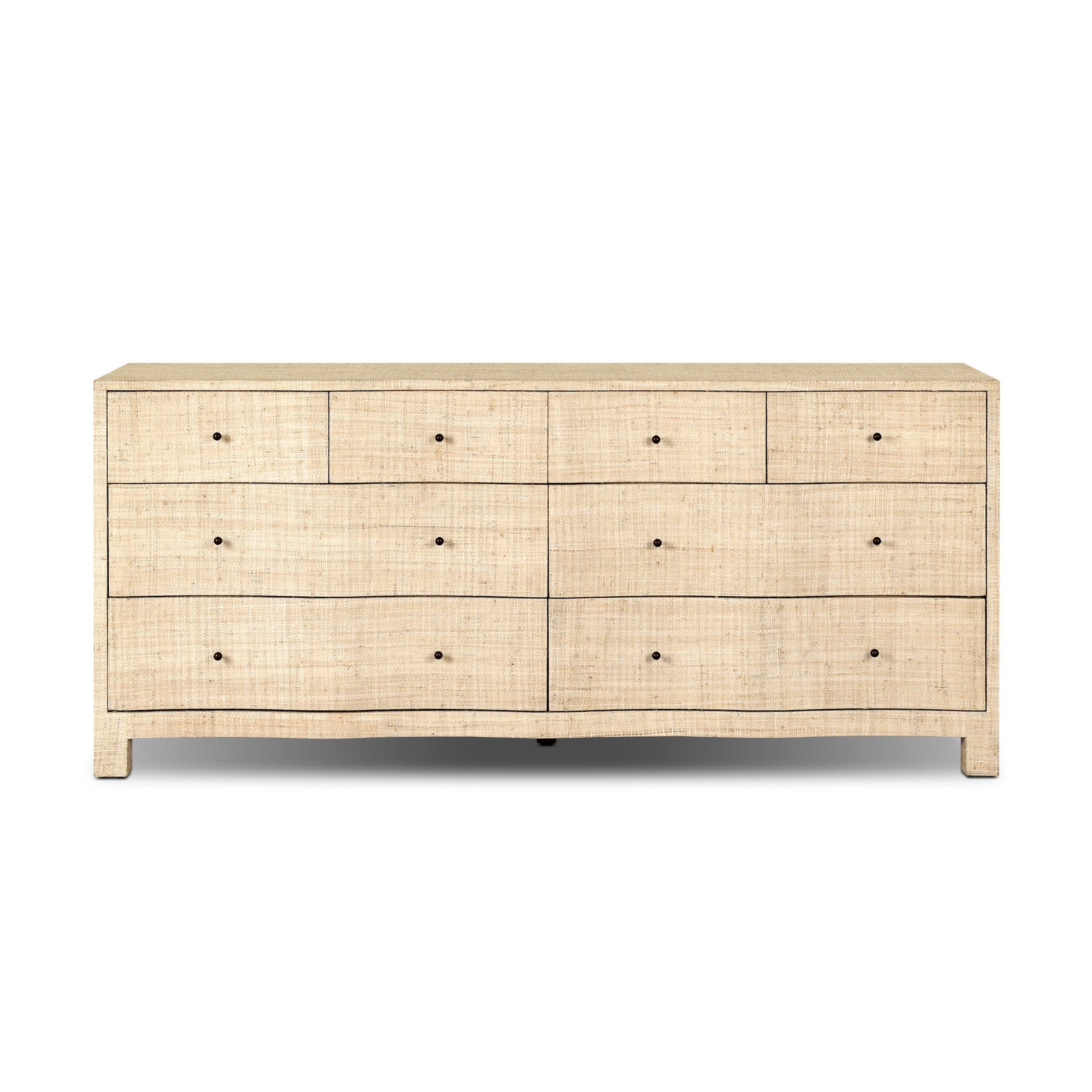 Hollis 8 Drawer Dresser - Natural Fleck Raffia