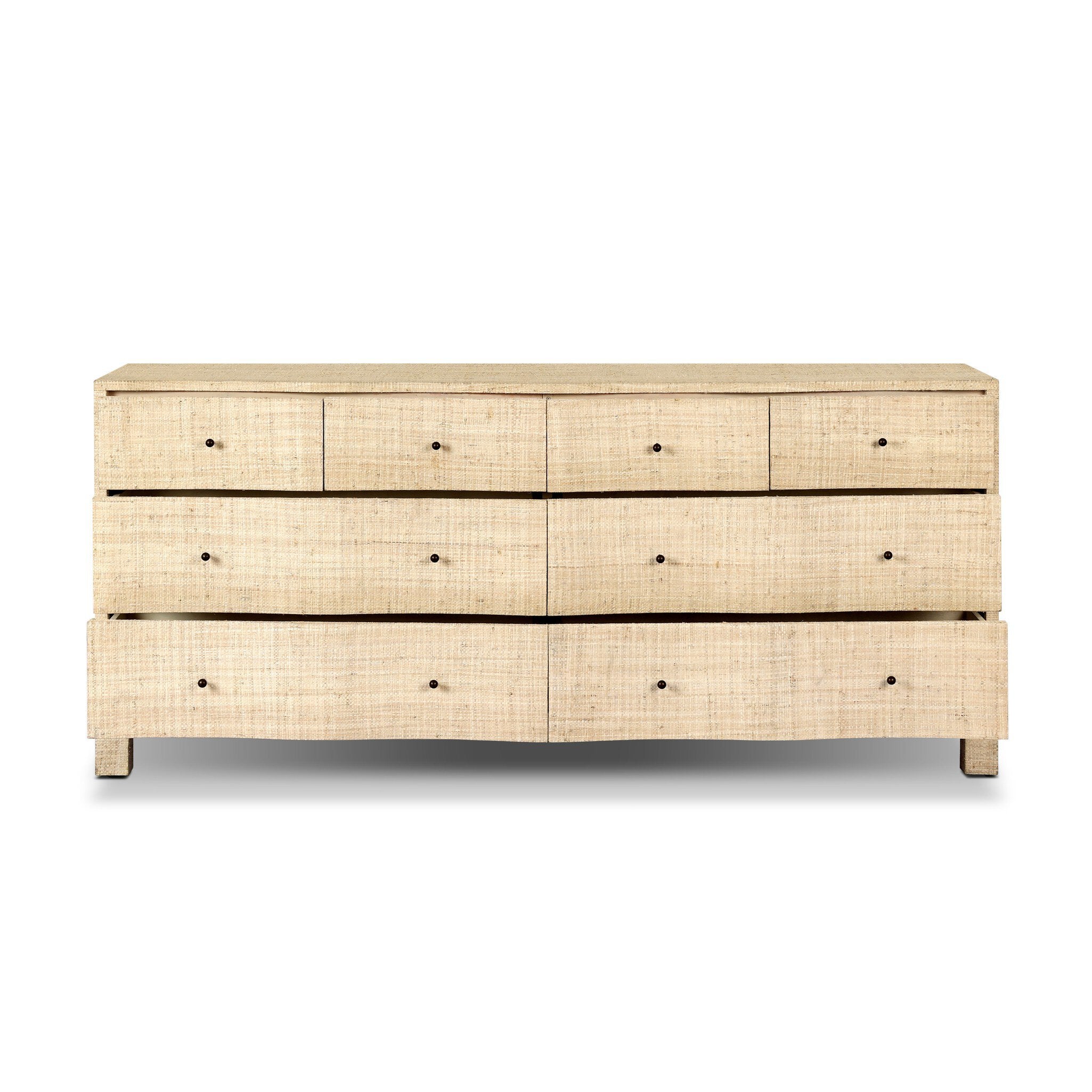 Hollis 8 Drawer Dresser - Natural Fleck Raffia