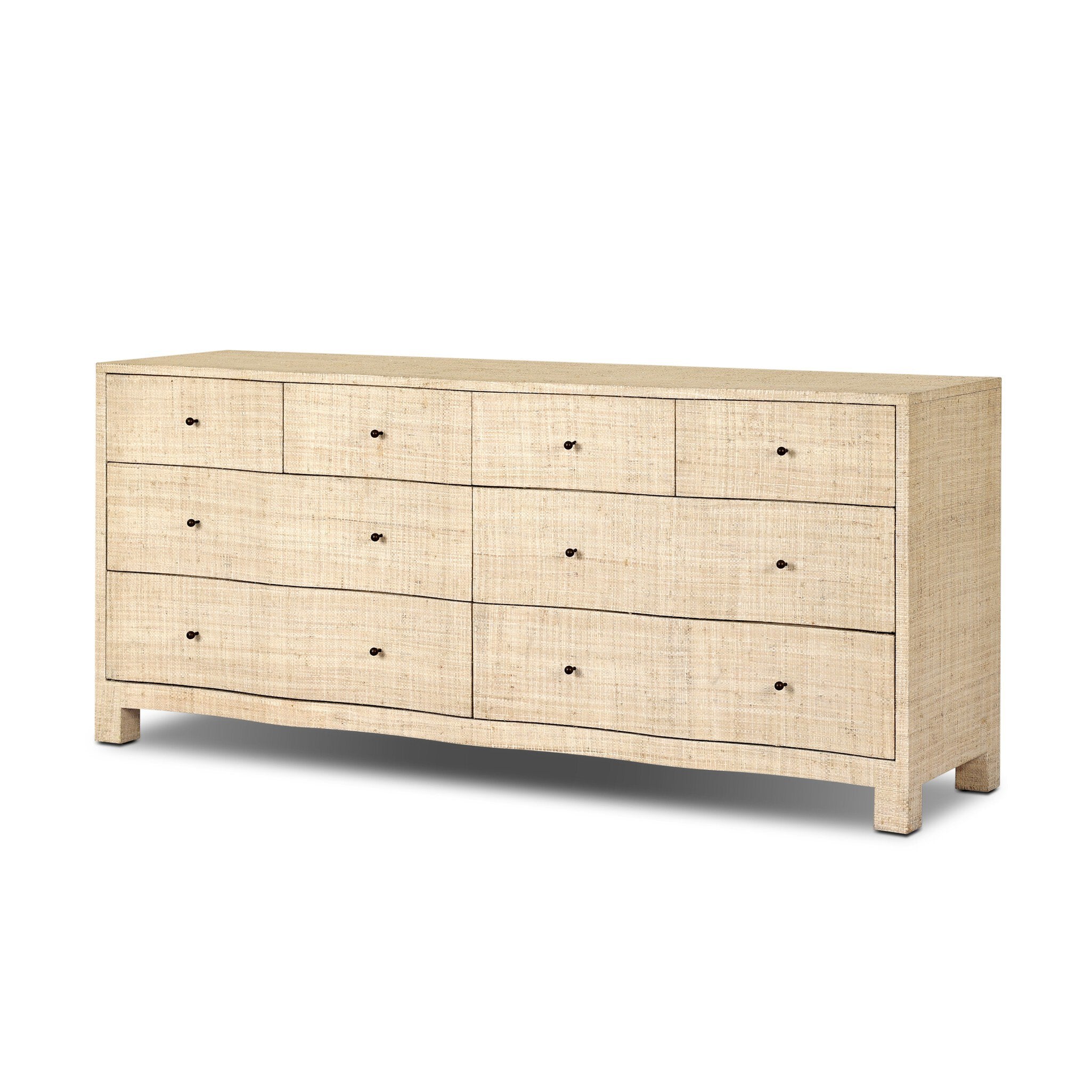 Hollis 8 Drawer Dresser - Natural Fleck Raffia