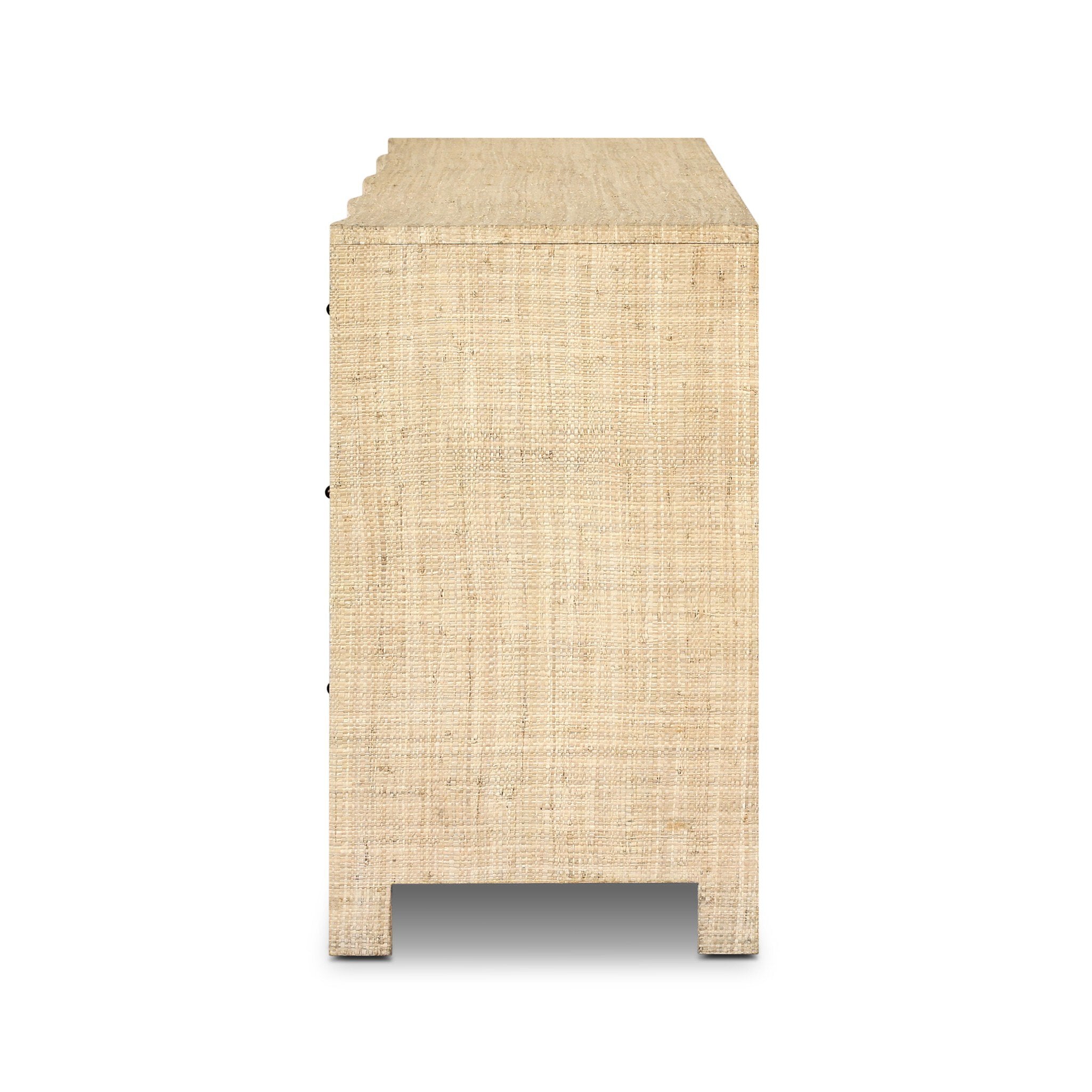 Hollis 8 Drawer Dresser - Natural Fleck Raffia
