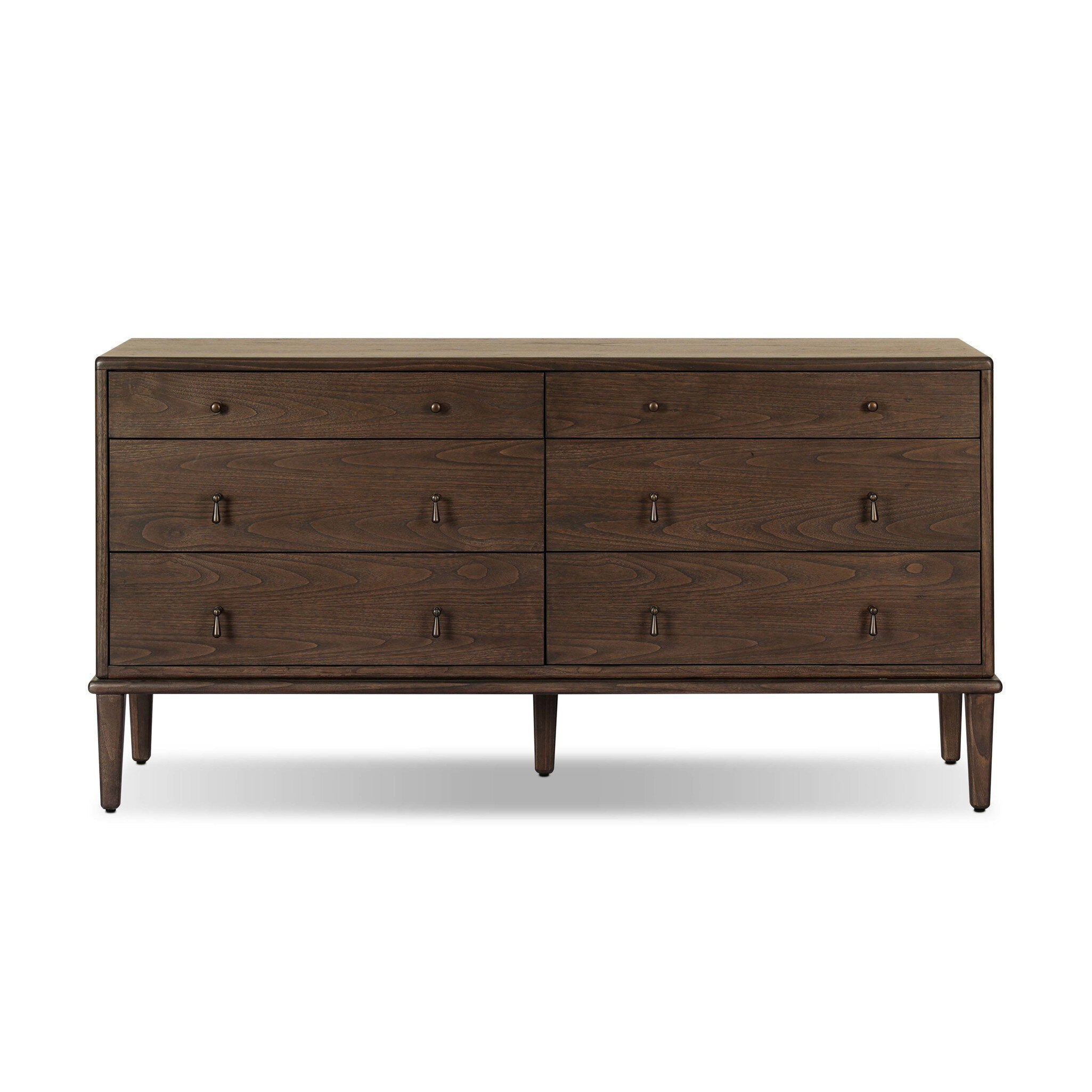 Zaria 6 Drawer Dresser - Dark Brown Sungkai