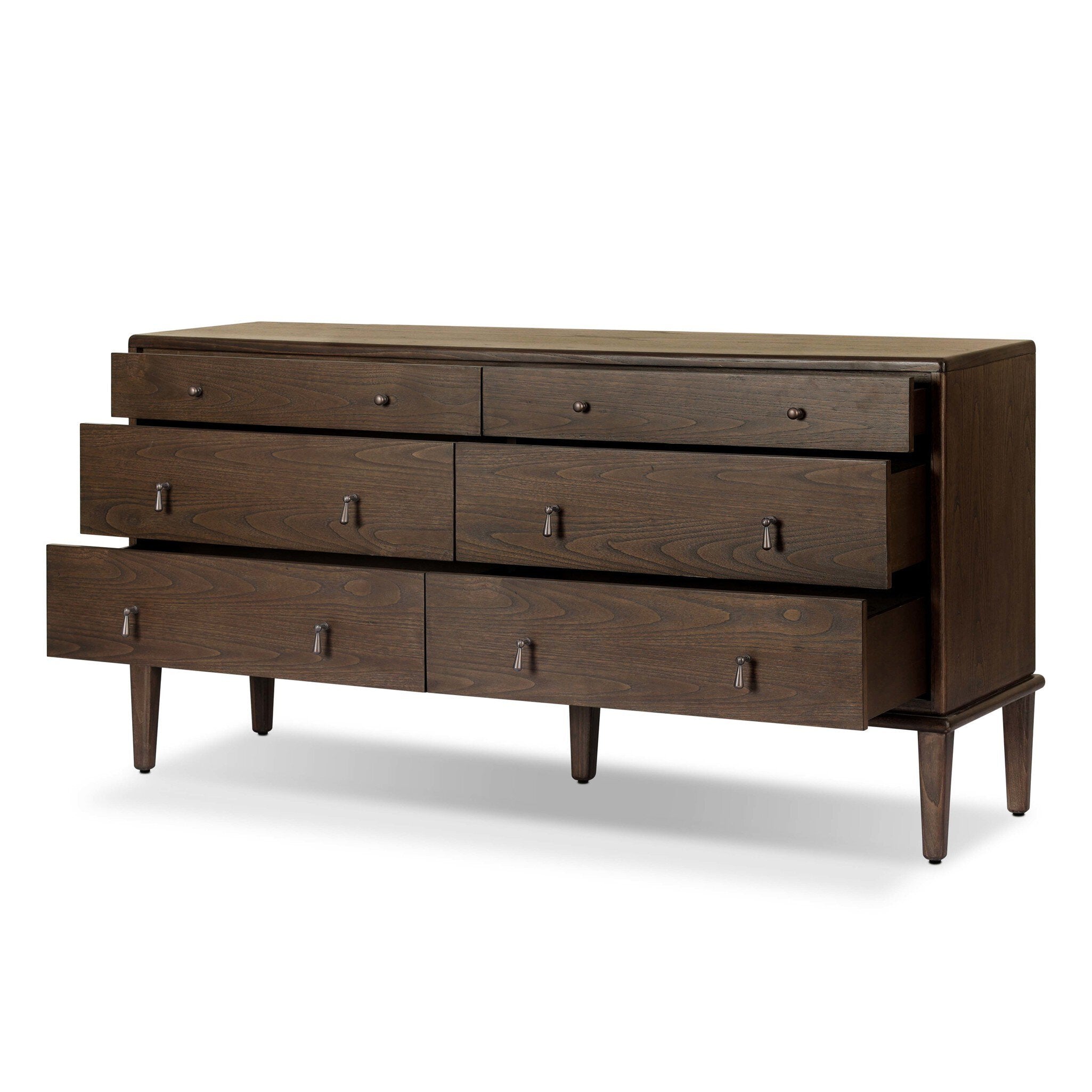 Zaria 6 Drawer Dresser - Dark Brown Sungkai
