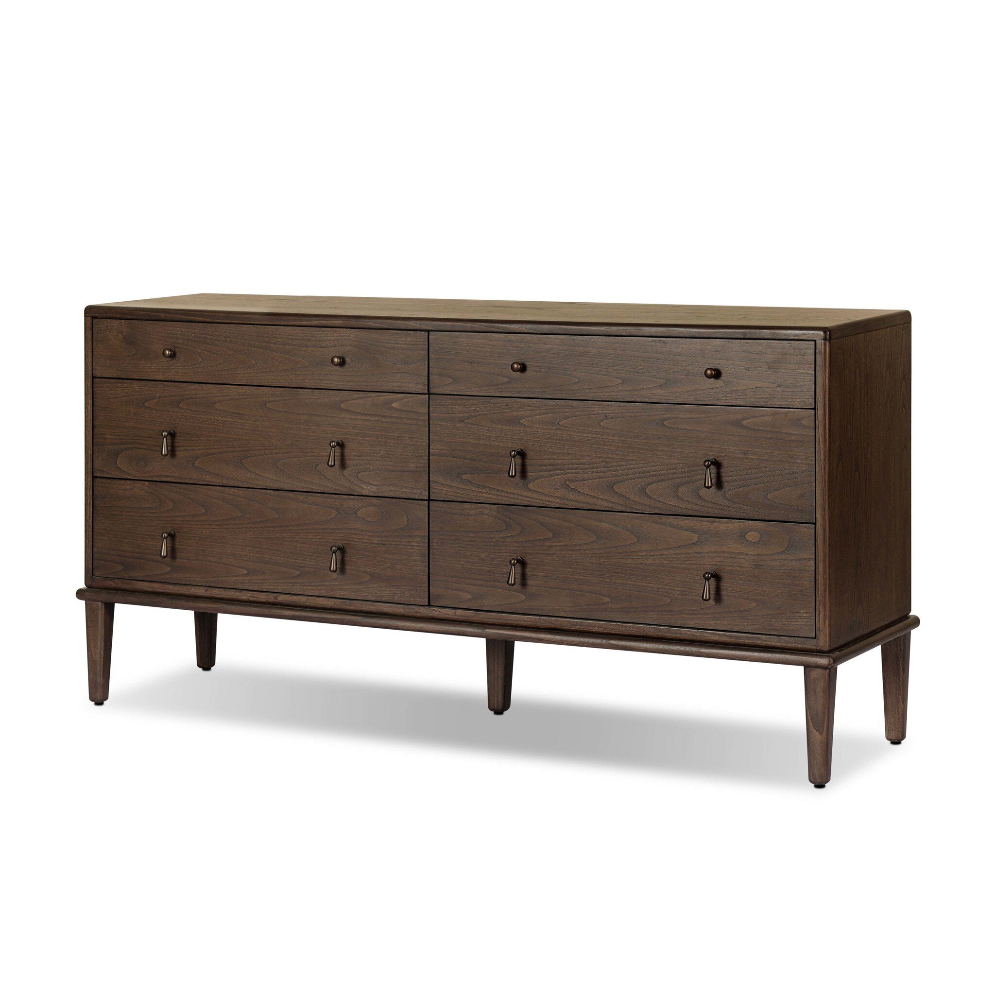 Zaria 6 Drawer Dresser - Dark Brown Sungkai