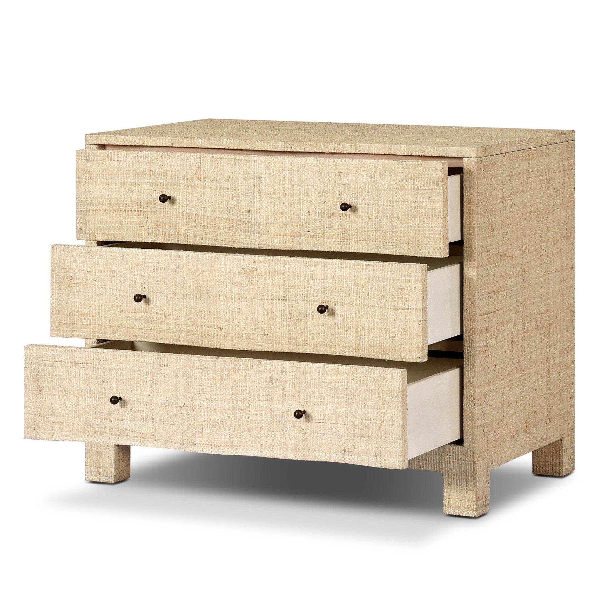 Hollis Nightstand - Natural Fleck Raffia