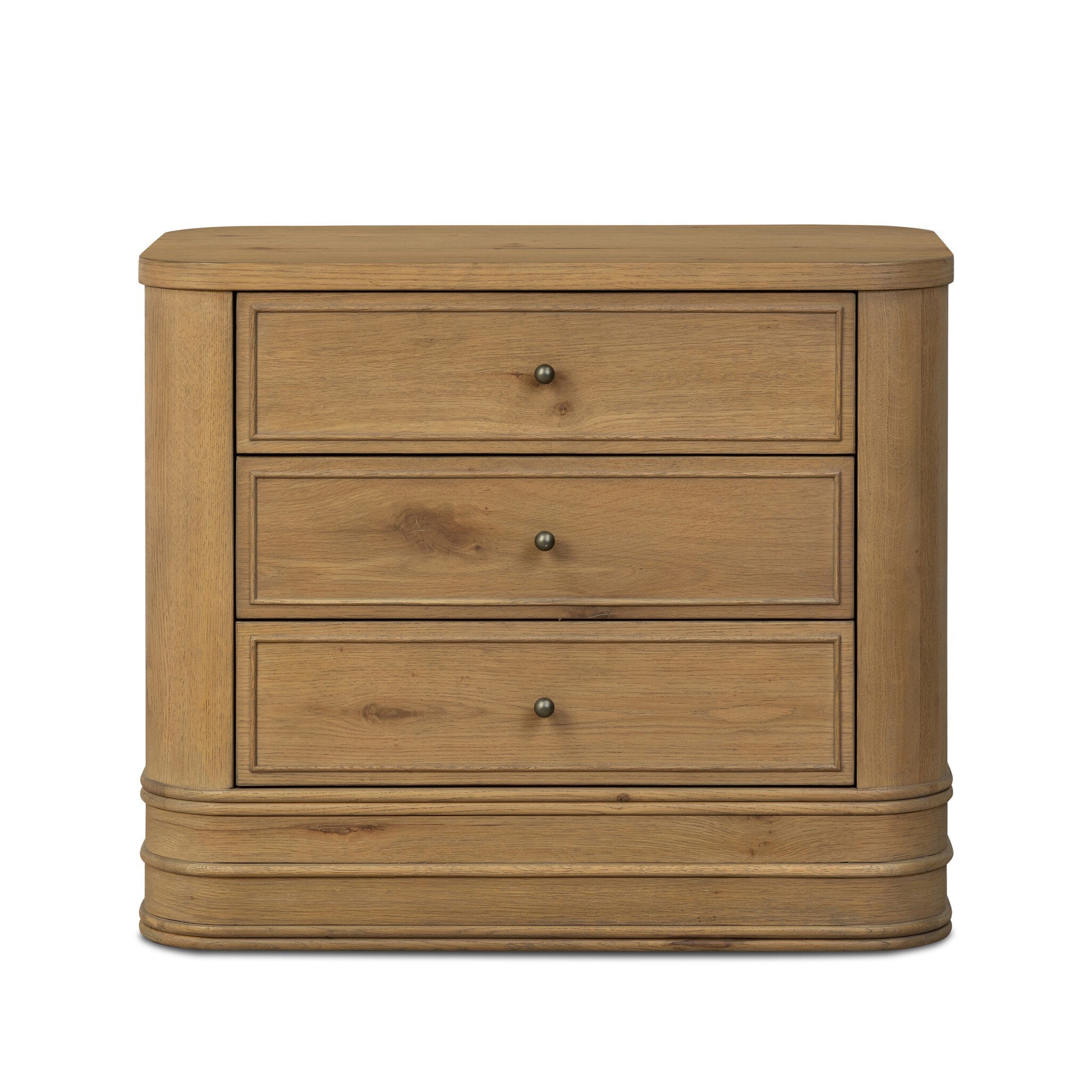 Minnie Nightstand - Aged Natural Oak Veneer