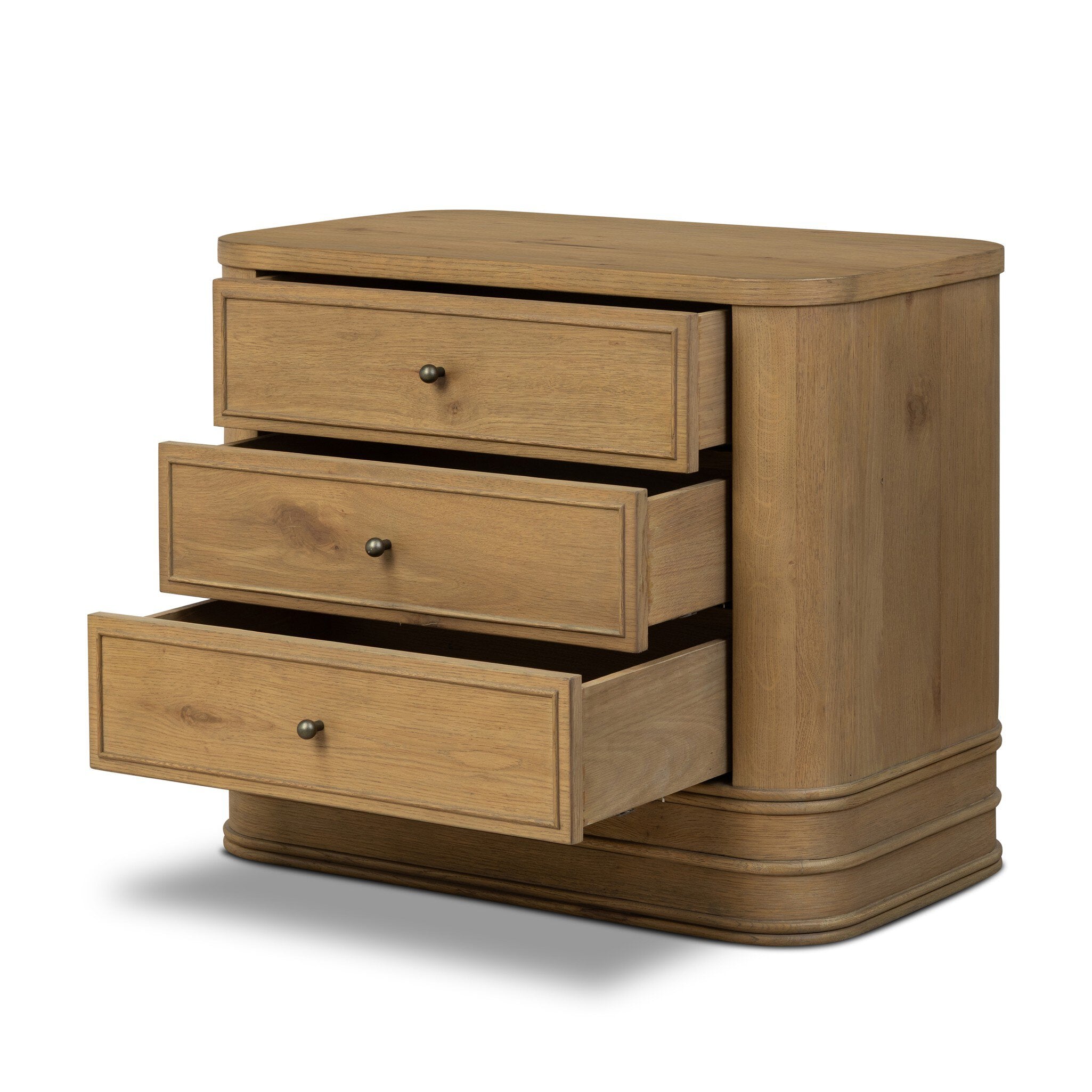 Minnie Nightstand - Aged Natural Oak Veneer