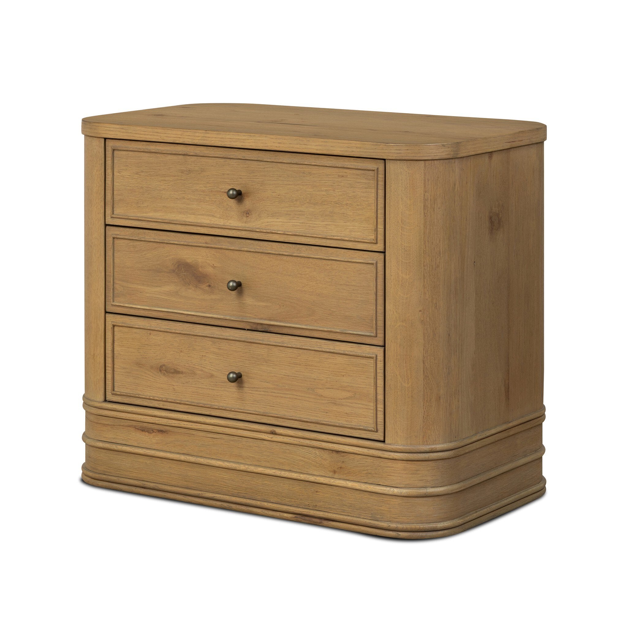 Minnie Nightstand - Aged Natural Oak Veneer