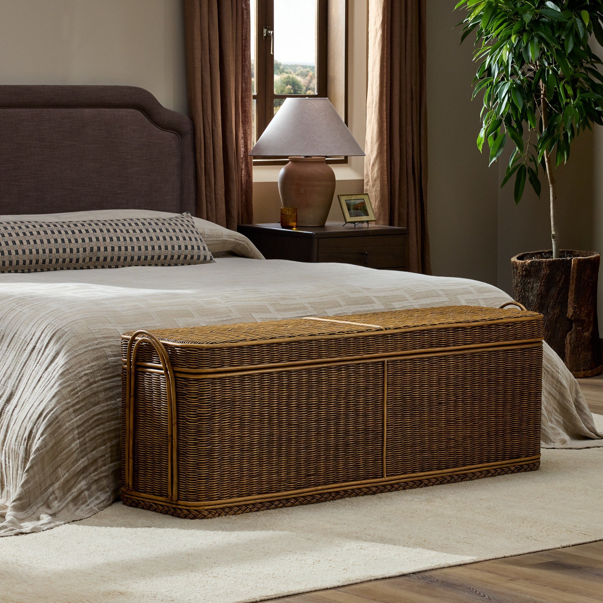 Rowina Trunk - Natural Brown Rattan