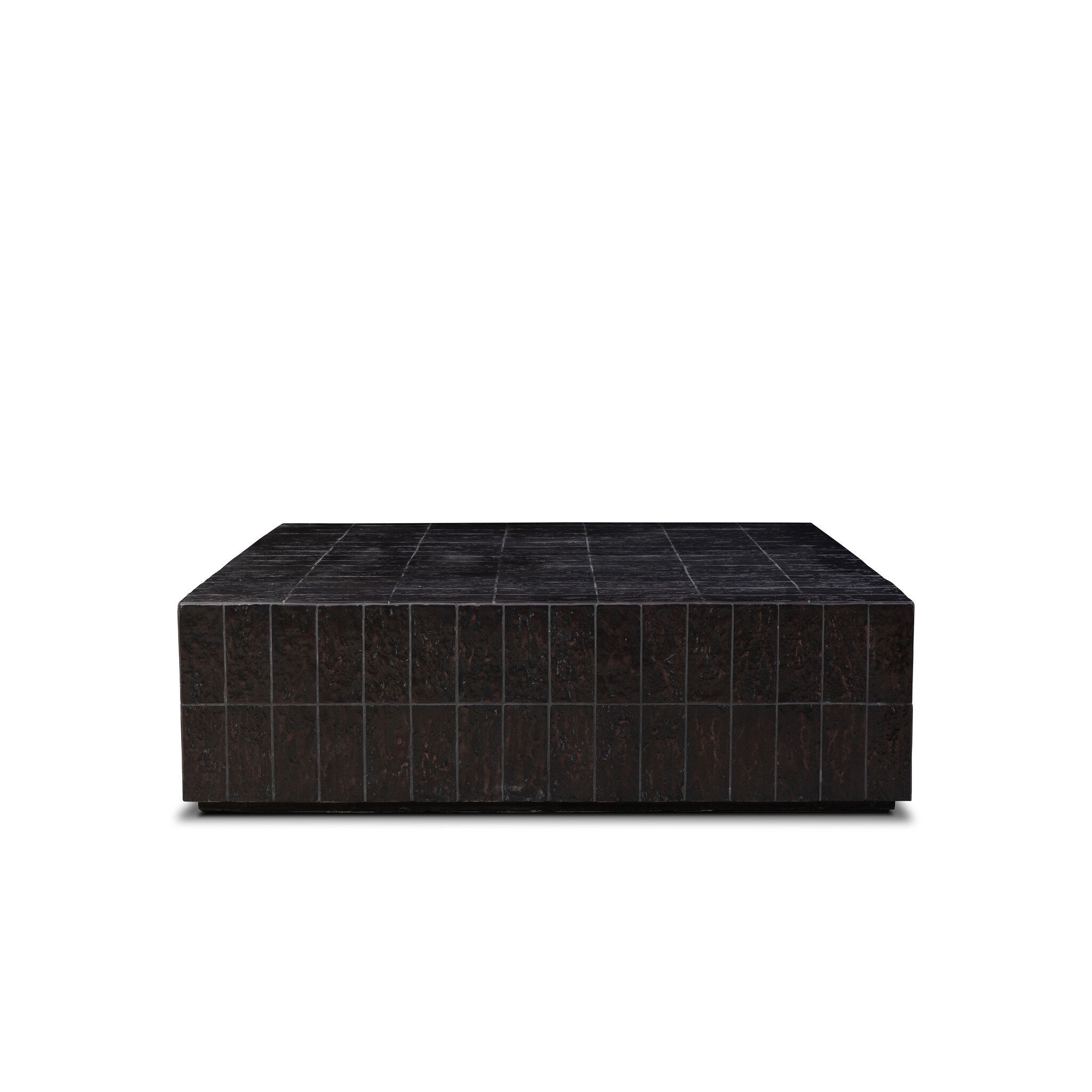 Tanik Coffee Table - Textured Brown Tile