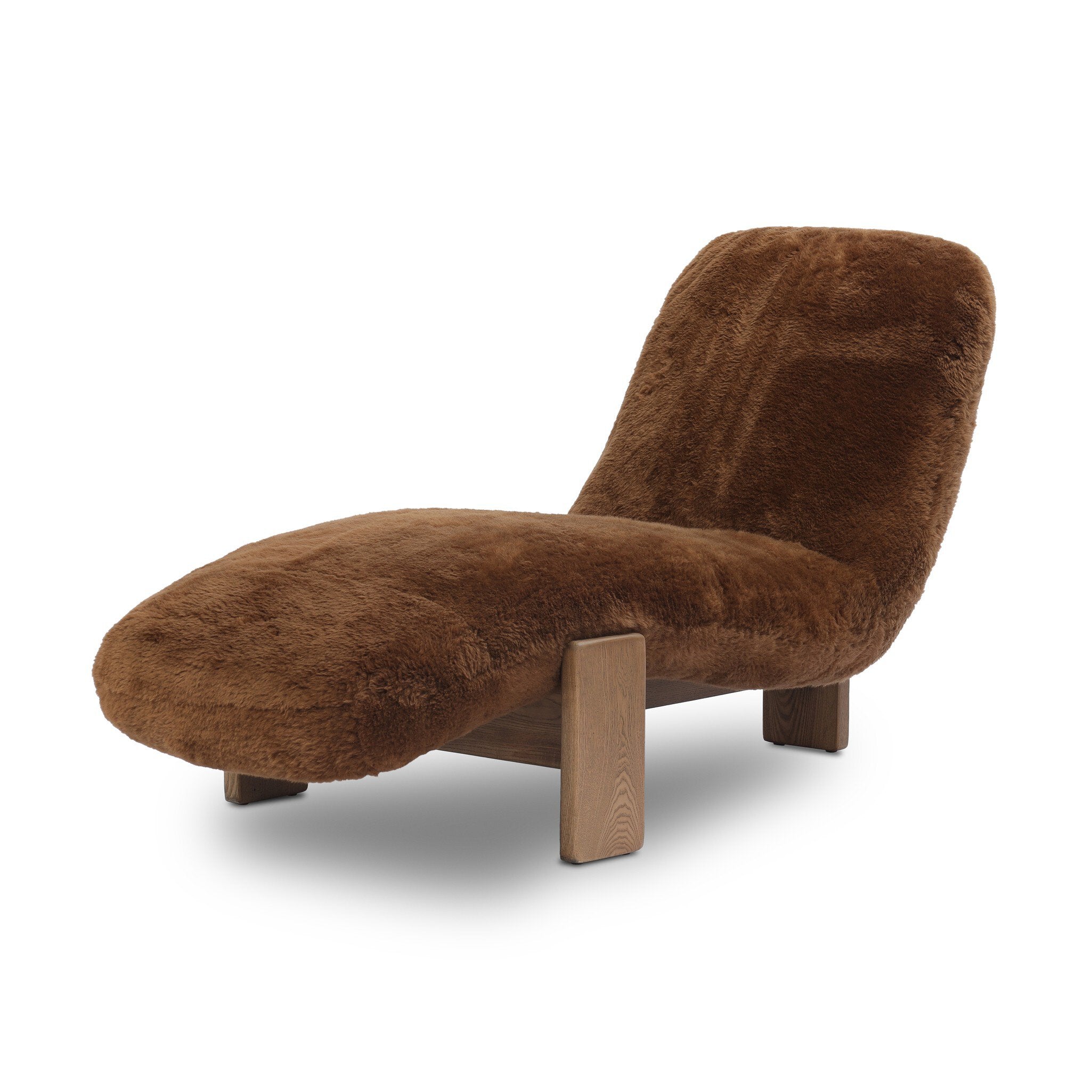 Rivas Chaise - Ochre Shearling
