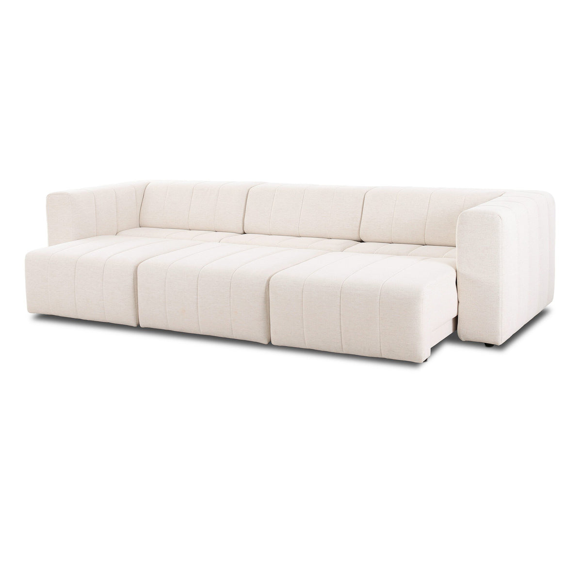 Langham Power Recliner 3-Piece Sectional - Crypton Nomad Snow by Four Hands