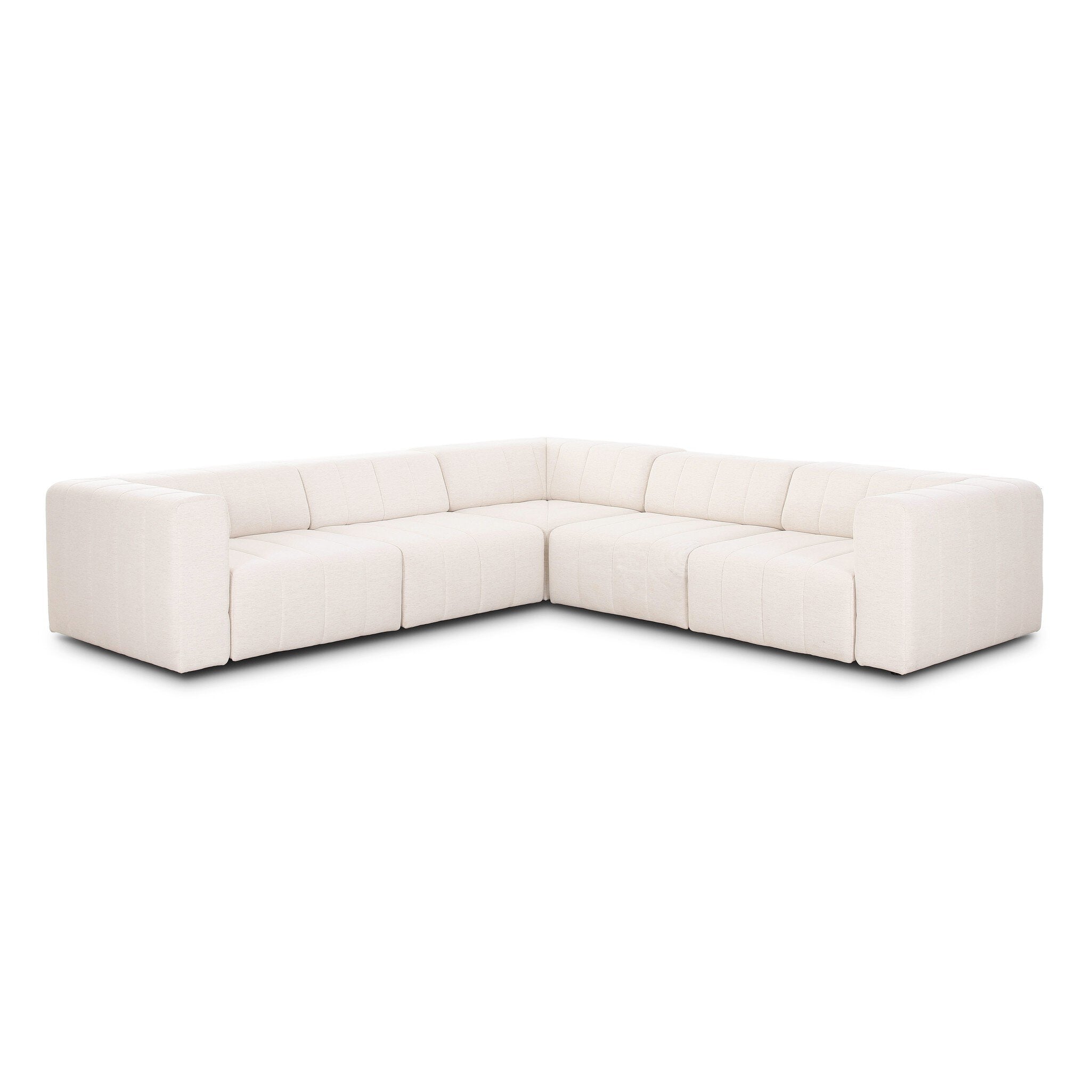 Langham Power Recliner 5-Piece Sectional - Crypton Nomad Snow