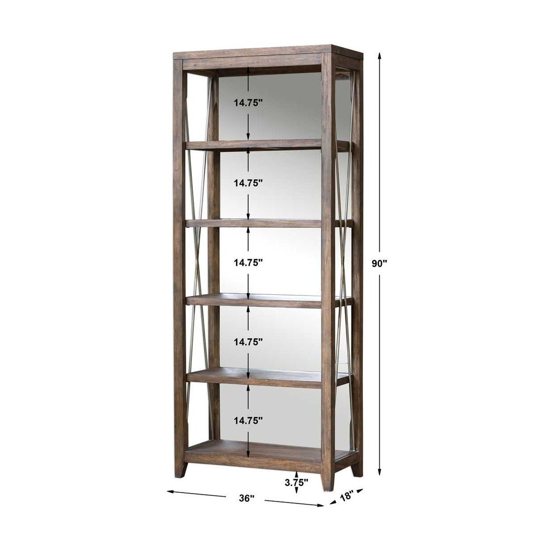 Uttermost Delancey Weathered Oak Etagere