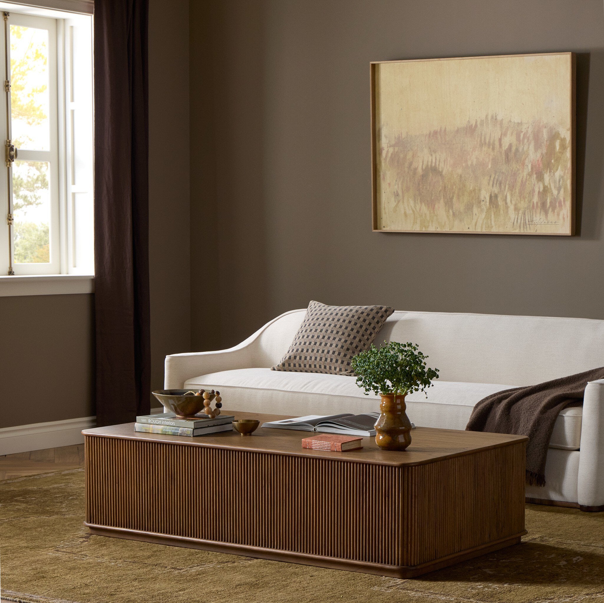 Ona Rectangular Coffee Table - Amber Mindi Veneer